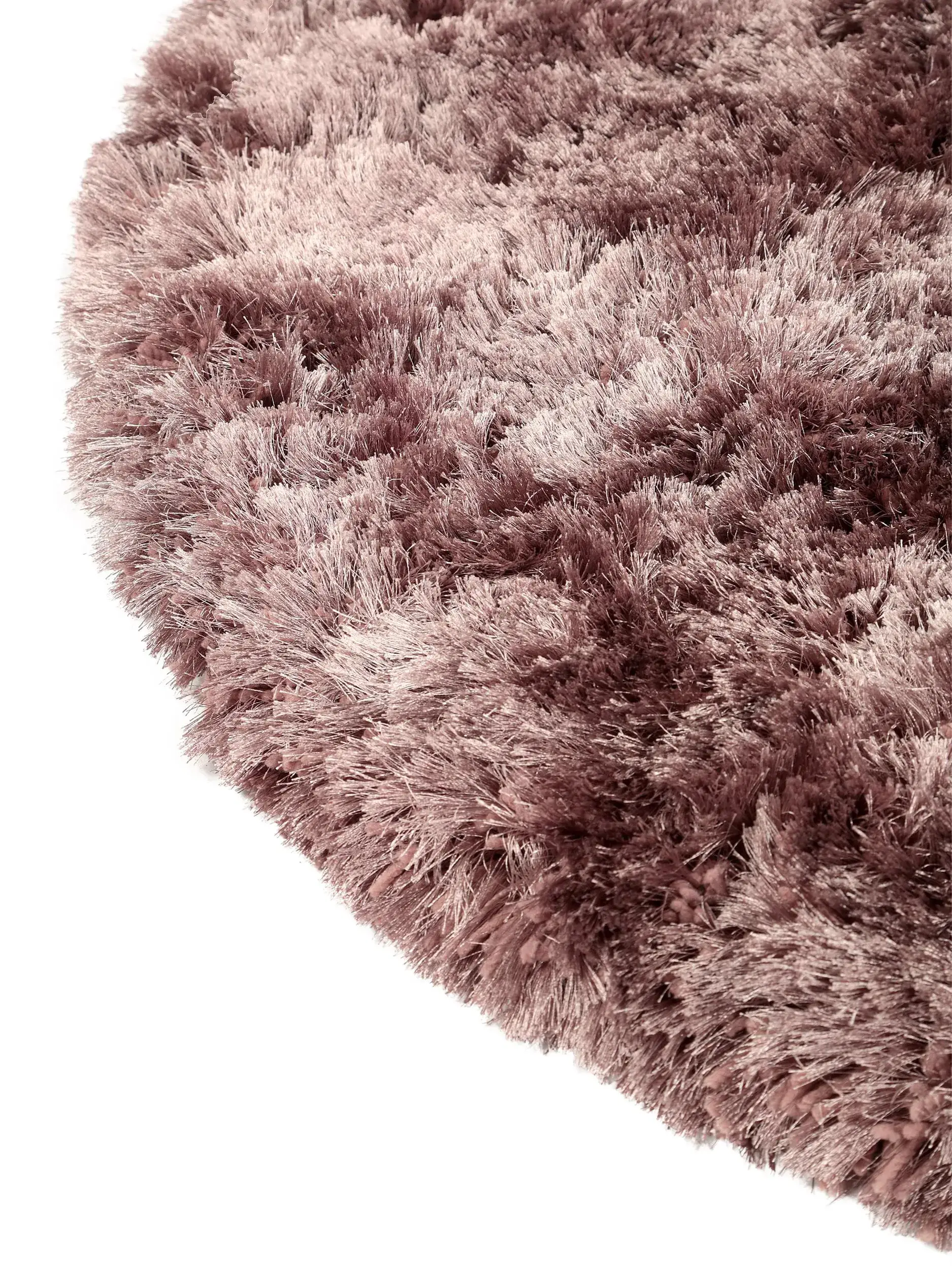 Tapijt van 100% Polyester in Roze met een 100% Polyester hoge pool van benuta Finest