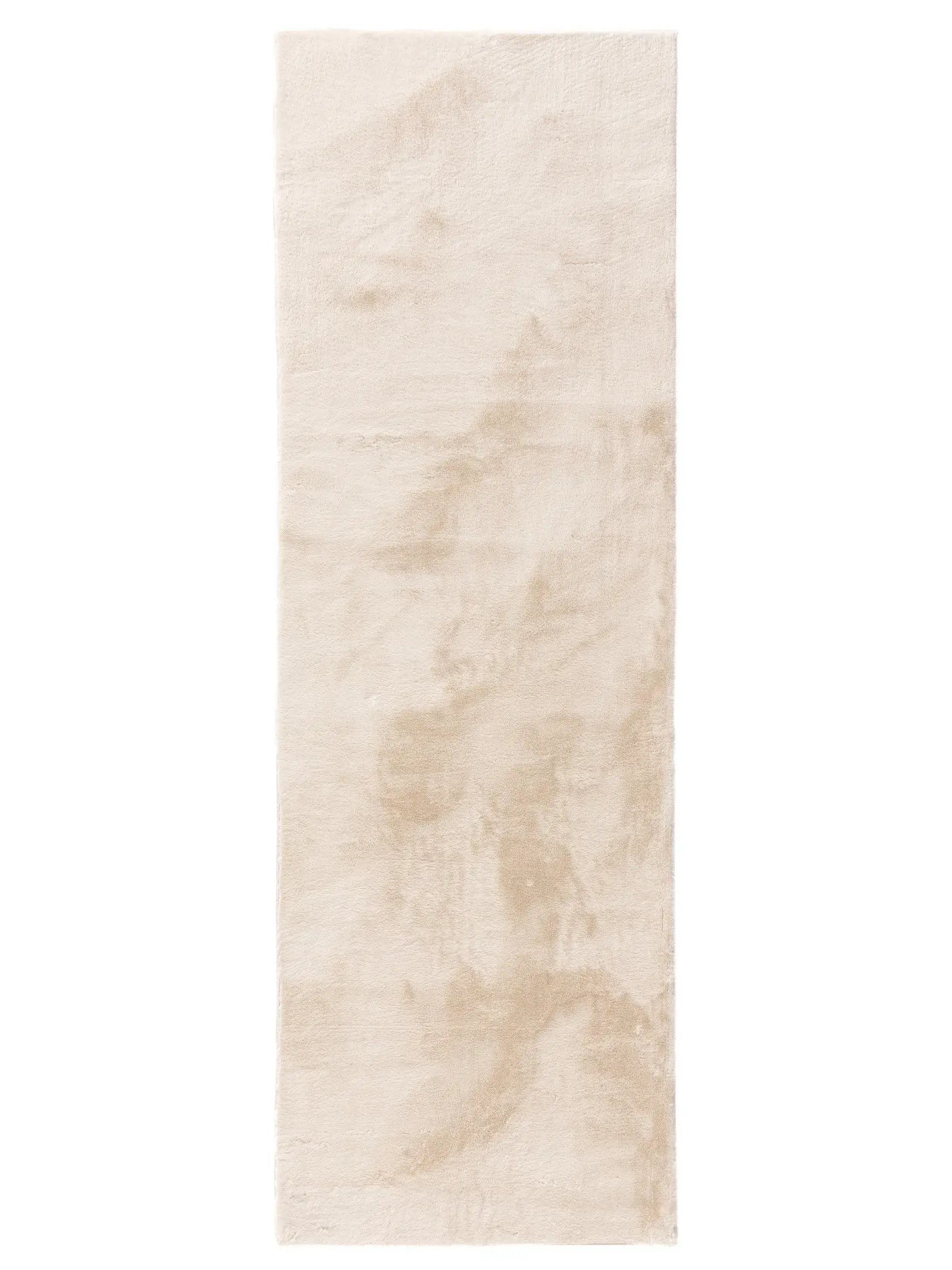 Rug made of 100% Polyester in Beige with a 100% Polyester high pile by benuta Basic