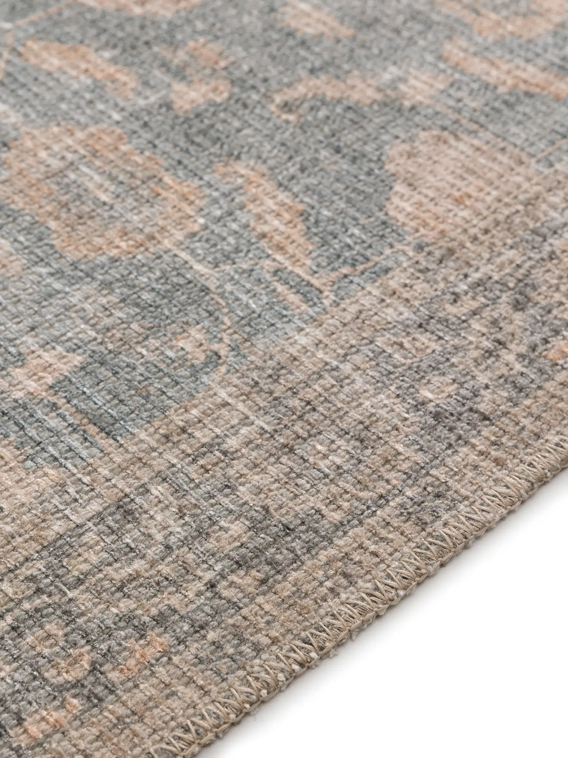 Rug made of 50% Polyester, 50% Polycotton in Blue with a 50% Polyester, 50% Polycotton high pile by benuta Nest