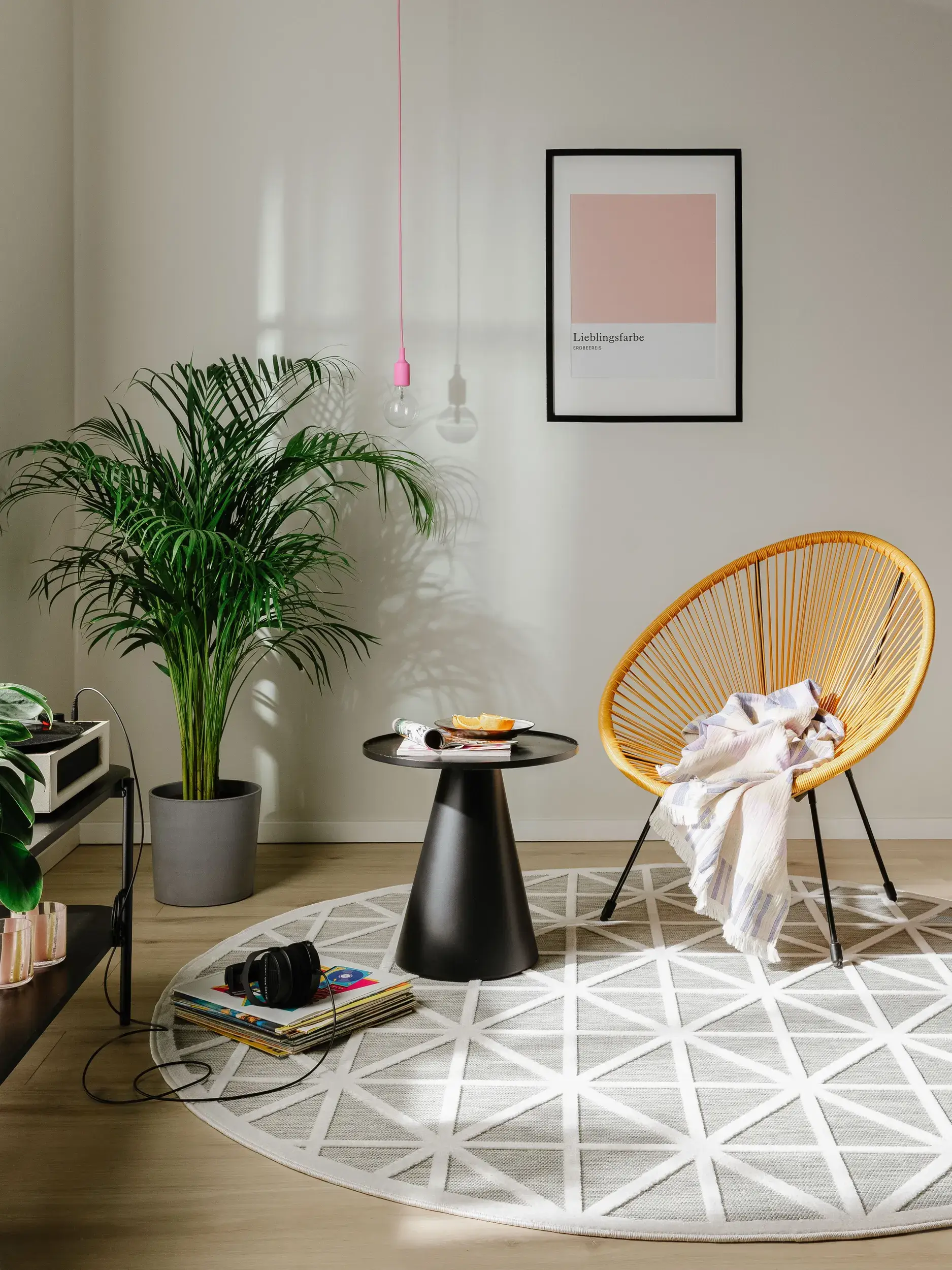 Rug made of 100% Polypropylen in Grey with a 100% Polypropylen high pile by benuta Pop