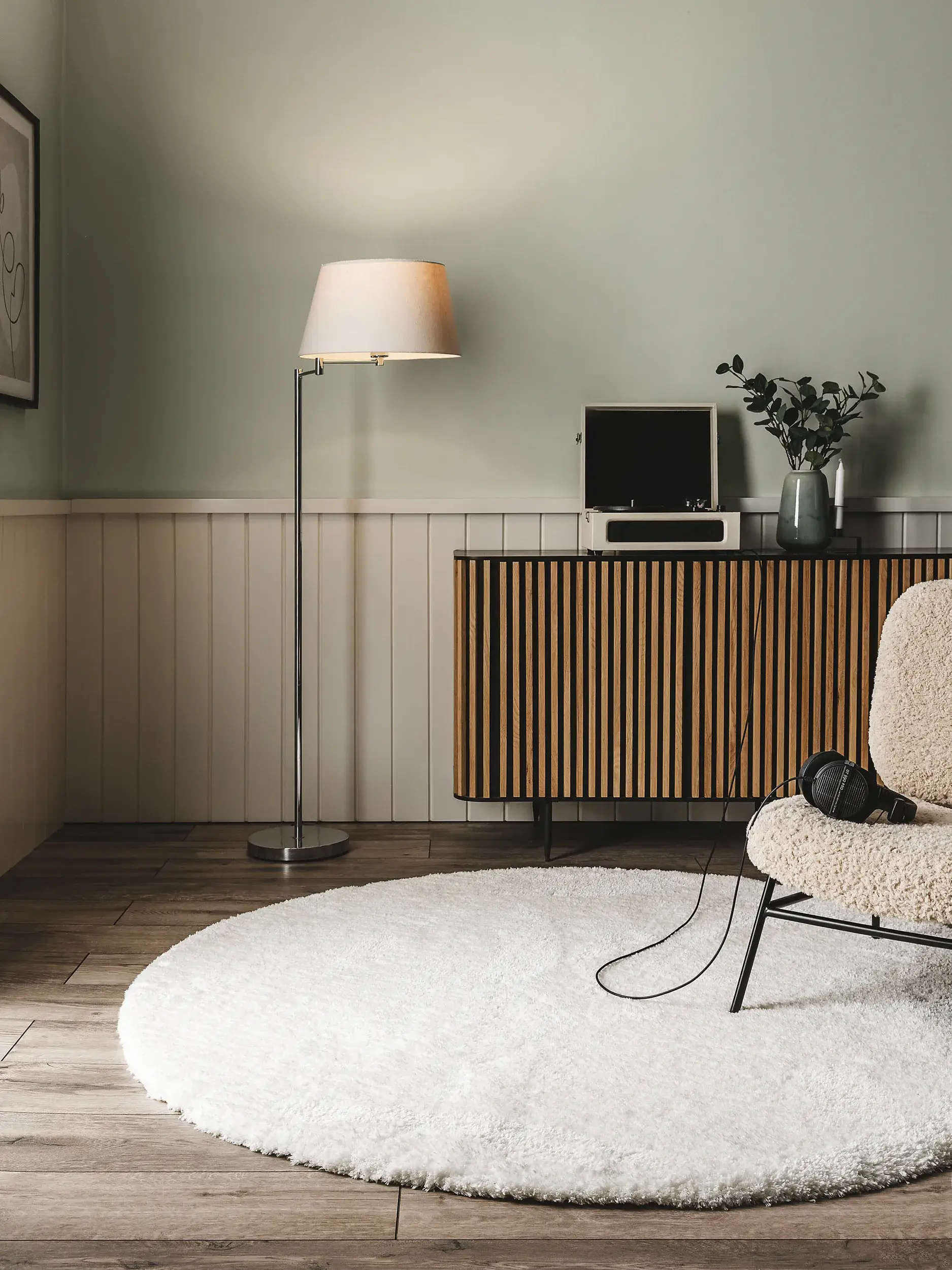Rug Cloudy made of 100% Polyester in White by benuta Nest