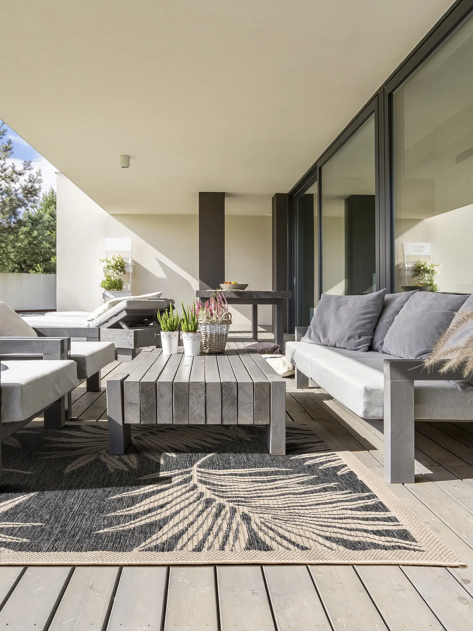 Tapis en 100% Polypropylène en Bleu avec une pile de 100% Polypropylène de hauteur de benuta nest