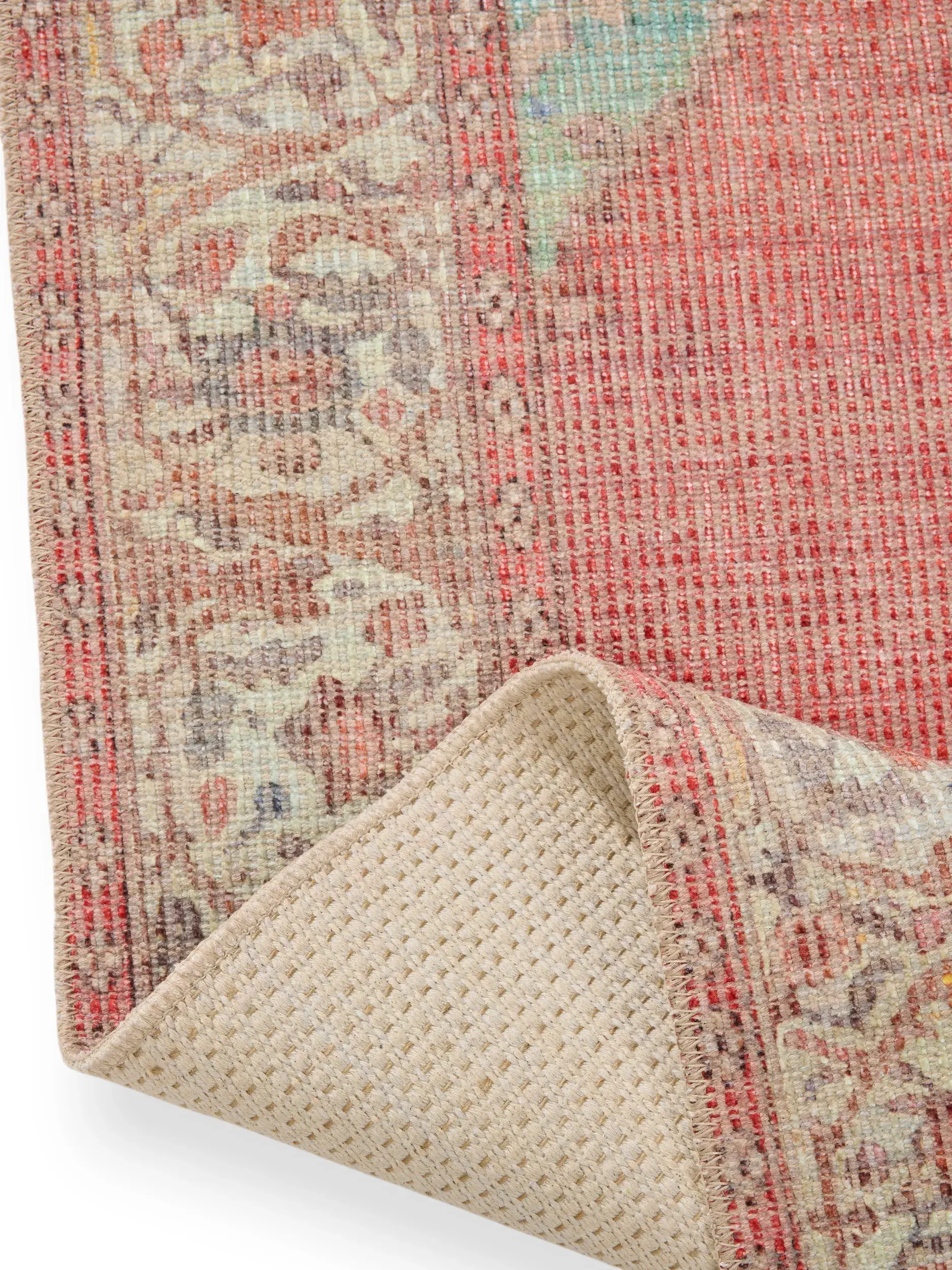 Teppich aus 50% Polyester, 50% Polycotton in Multicolor mit 50% Polyester, 50% Polycotton hohem Flor von benuta Nest
