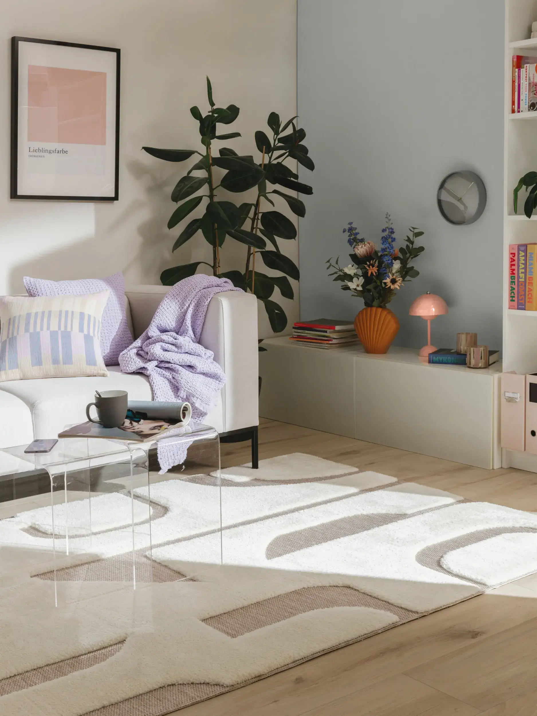 Tæppe Elanie Cremehvid/Beige fra 