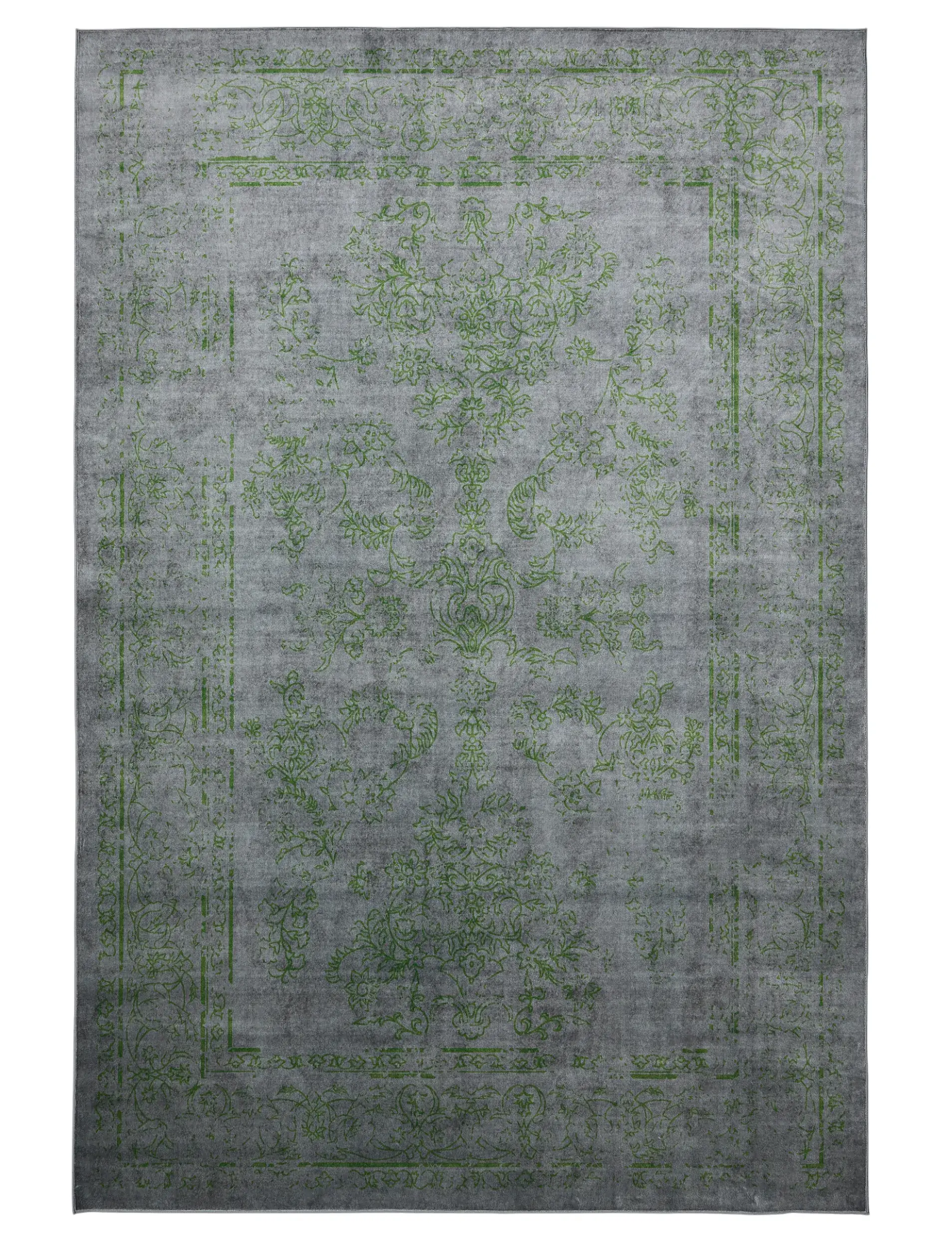 Teppich aus 100% Polyester in Grau mit 100% Polyester hohem Flor von benuta Nest