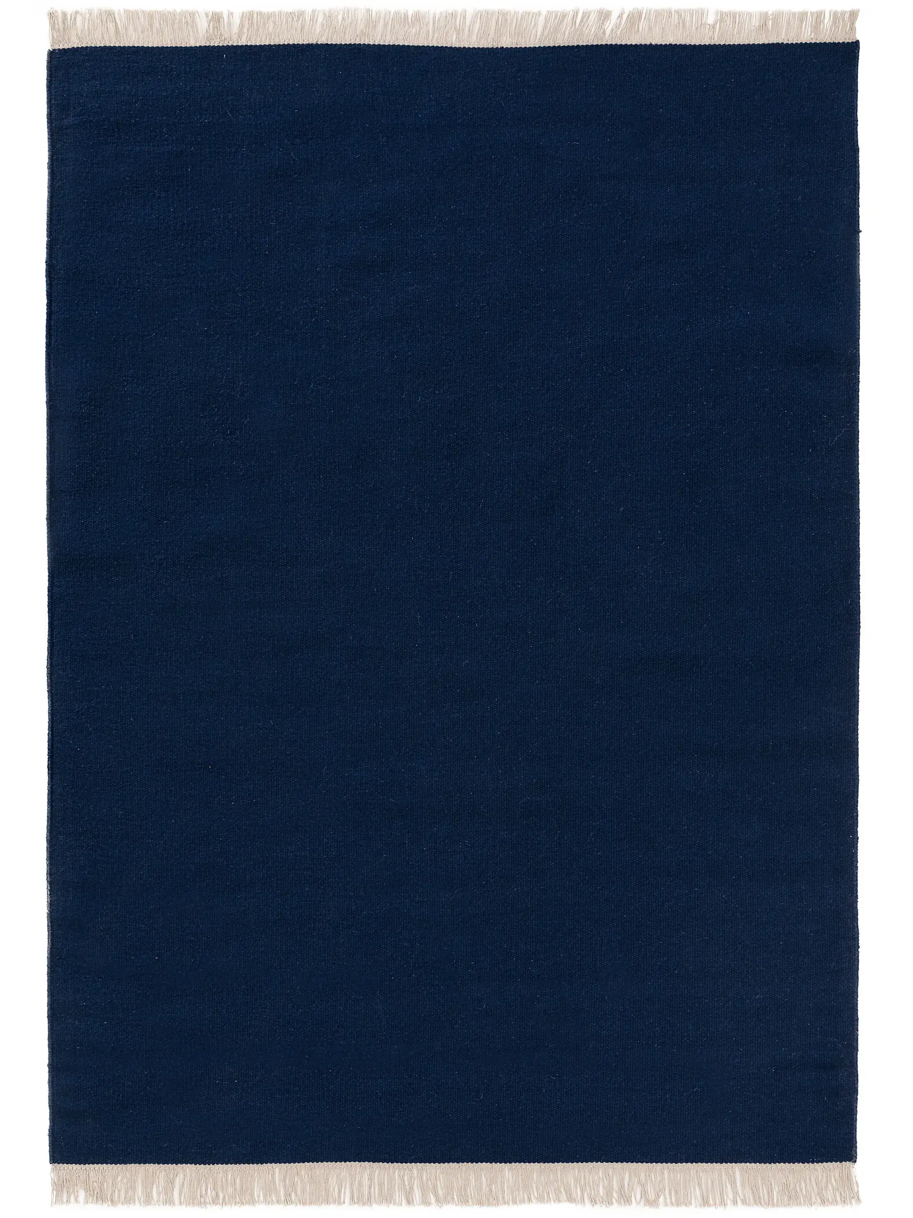 Tappeto di 80% Lana, 20% Cotone in Azzurro con pelo alto 80% Lana, 20% Cotone da benuta POP