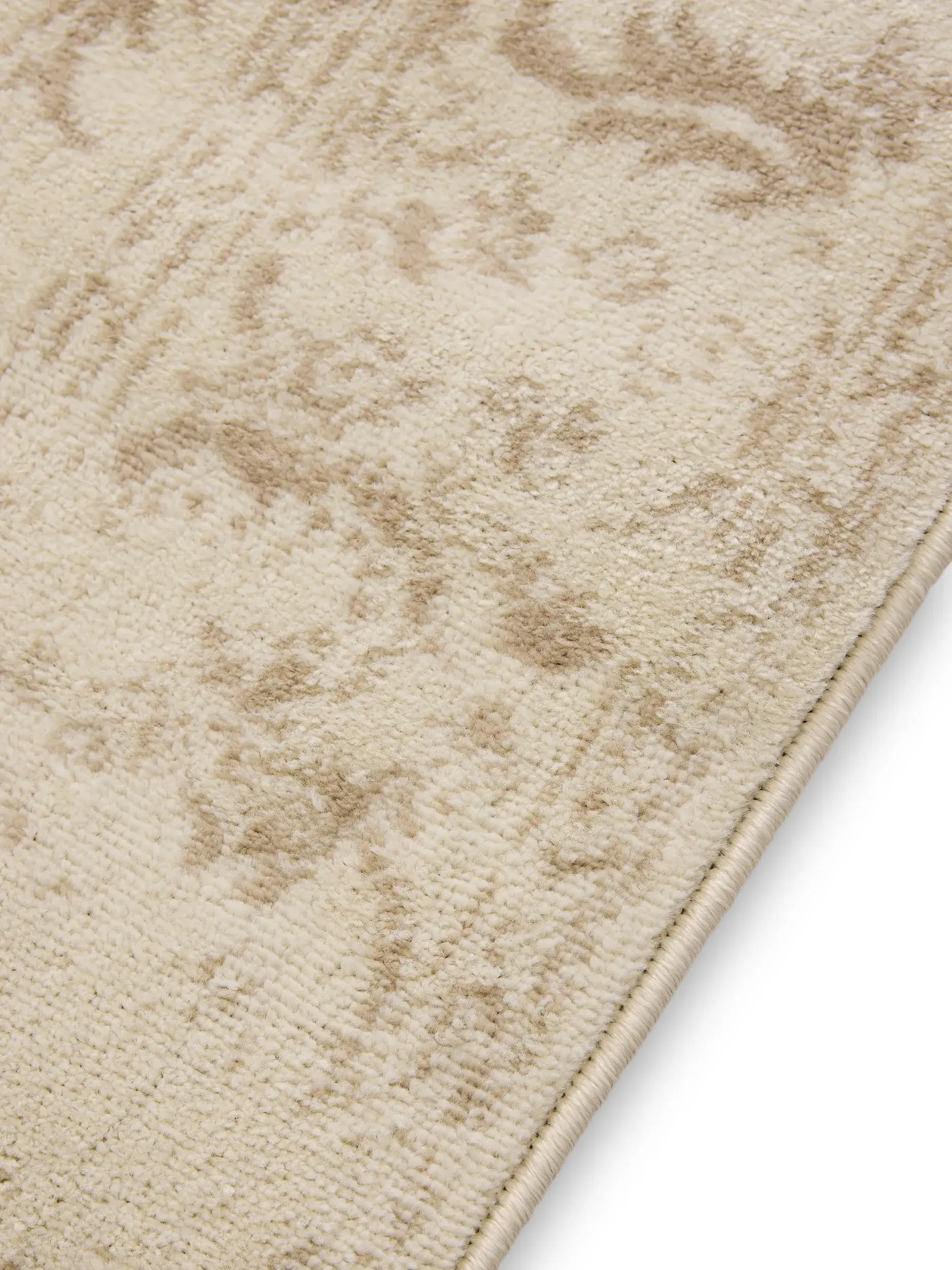 Teppich aus 100% Polypropylen in Beige mit 100% Polypropylen hohem Flor von benuta Basic