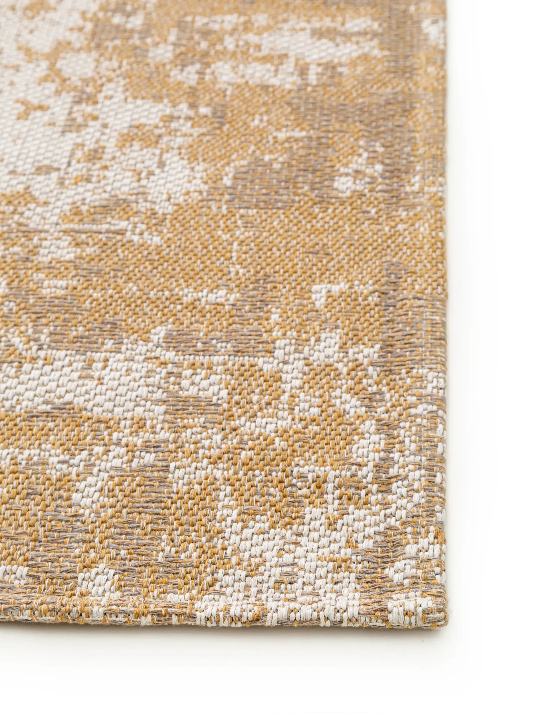 Rug made of 100% Cotton in Yellow with a 100% Cotton high pile by benuta Nest