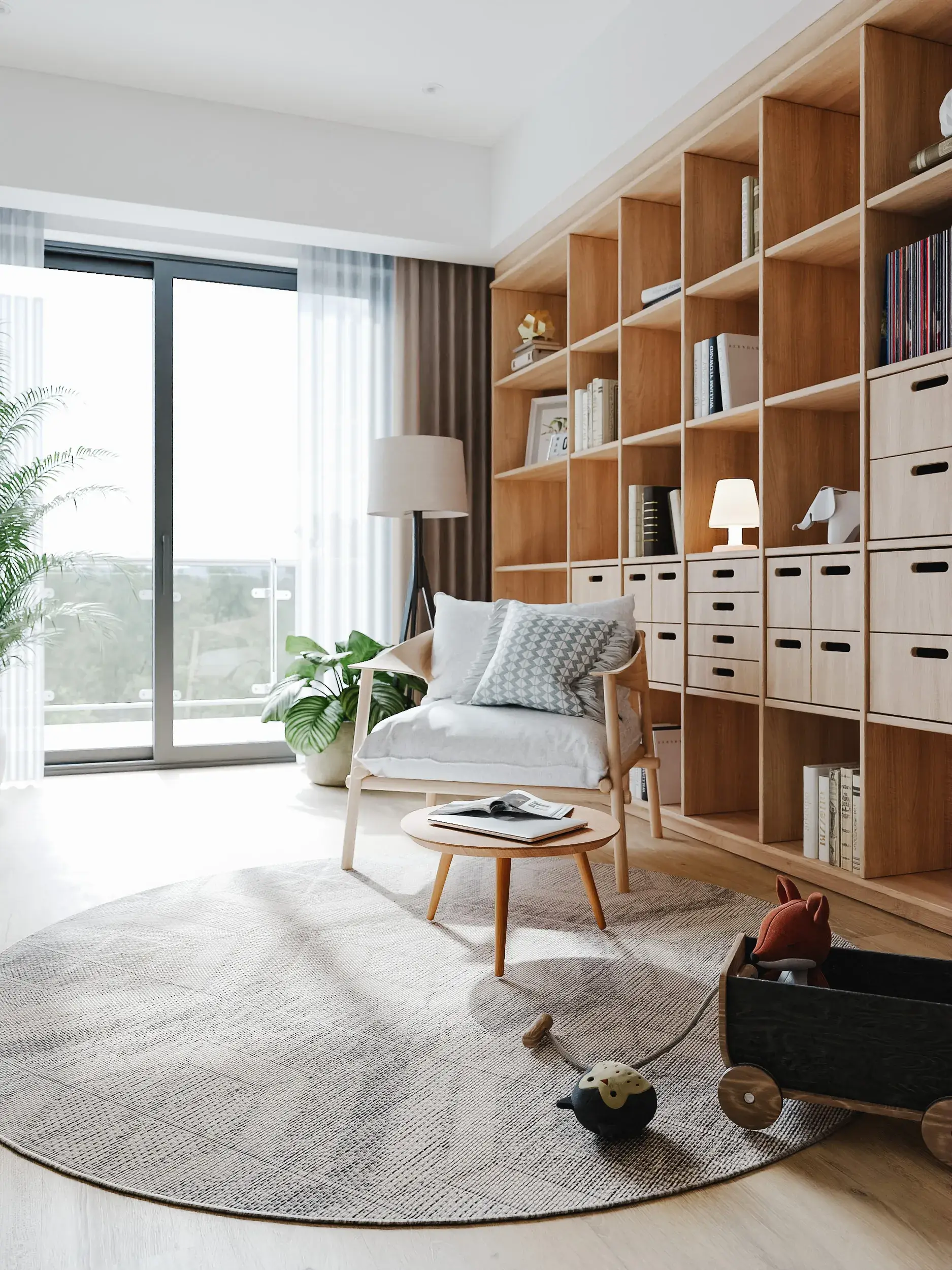 Rug made of 100% Polypropylen in Grey with a 100% Polypropylen high pile by benuta Nest