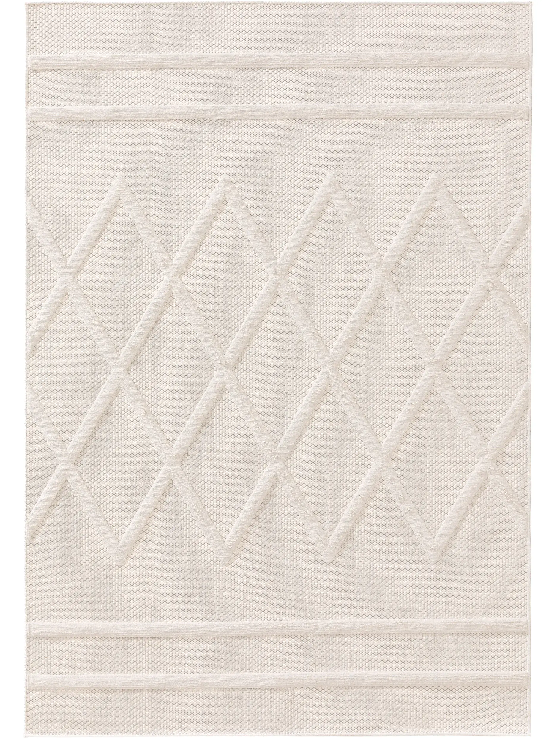Rug made of 100% Polypropylen in Beige with a 100% Polypropylen high pile by benuta Nest