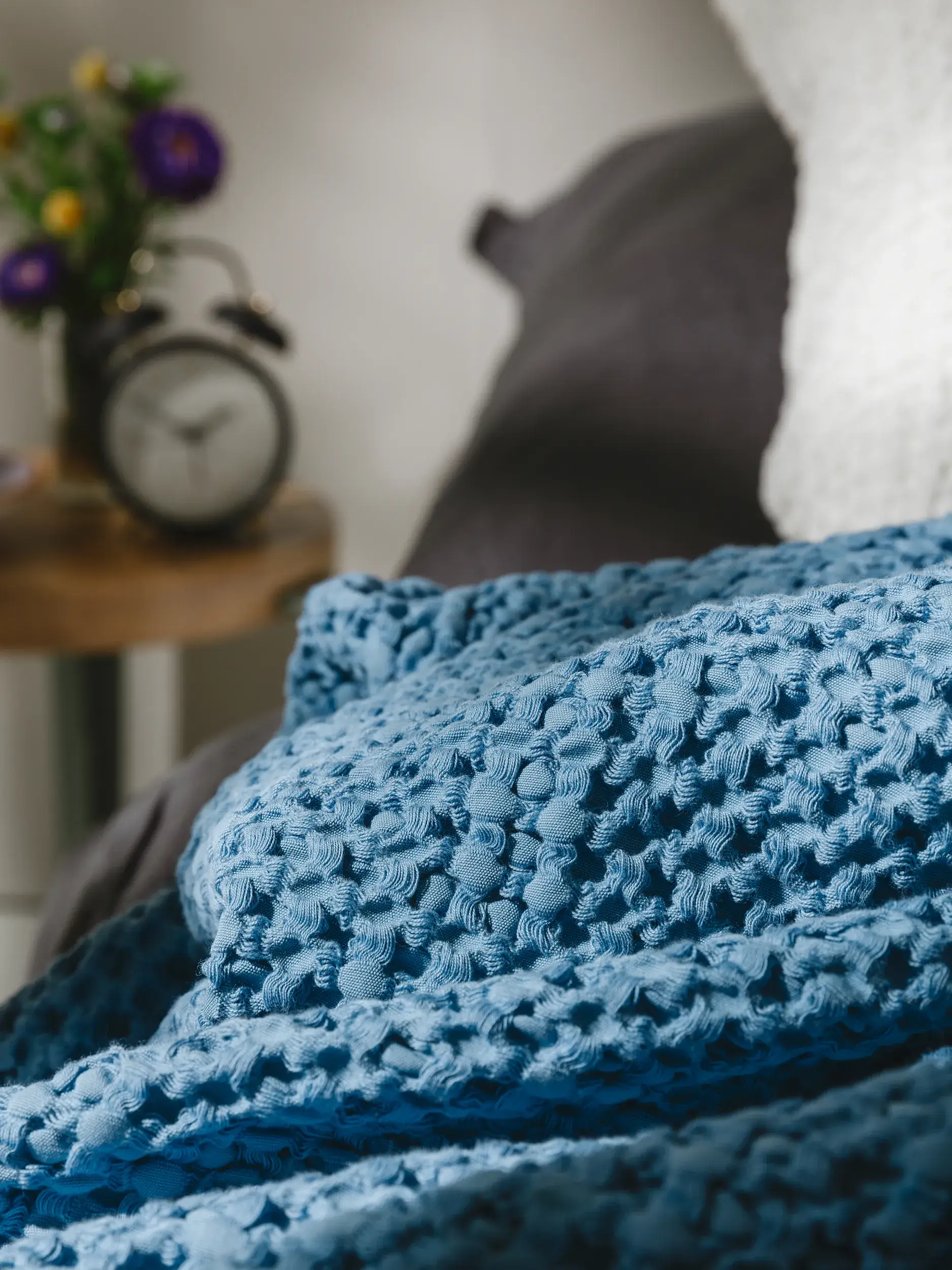 Baumwolldecke Cloe Blau im Design  aus  von benuta