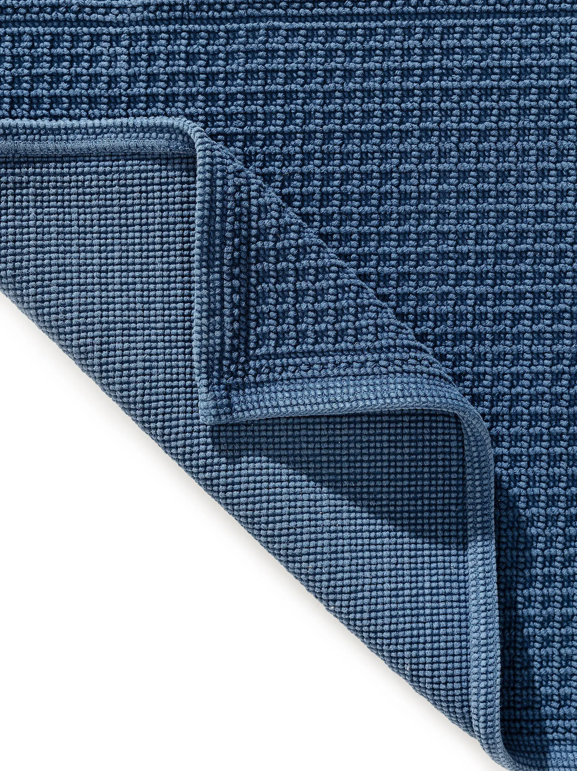 Tappeto da bagno Jojo Blu scuro in Tintaunita-ontwerp van 100% Cotone door benuta nest