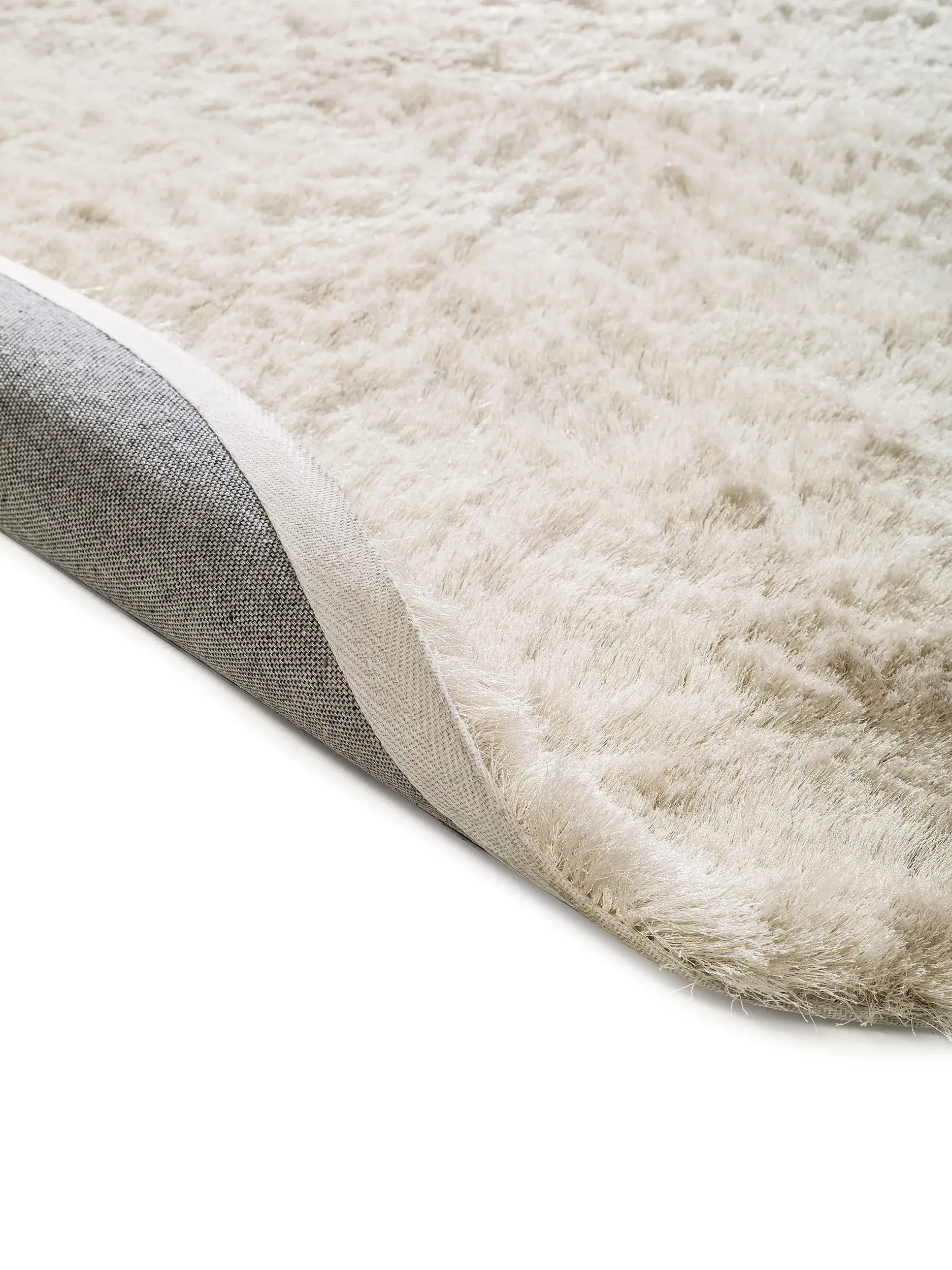 Teppich aus 100% Polyester in Beige mit 100% Polyester hohem Flor von benuta Nest