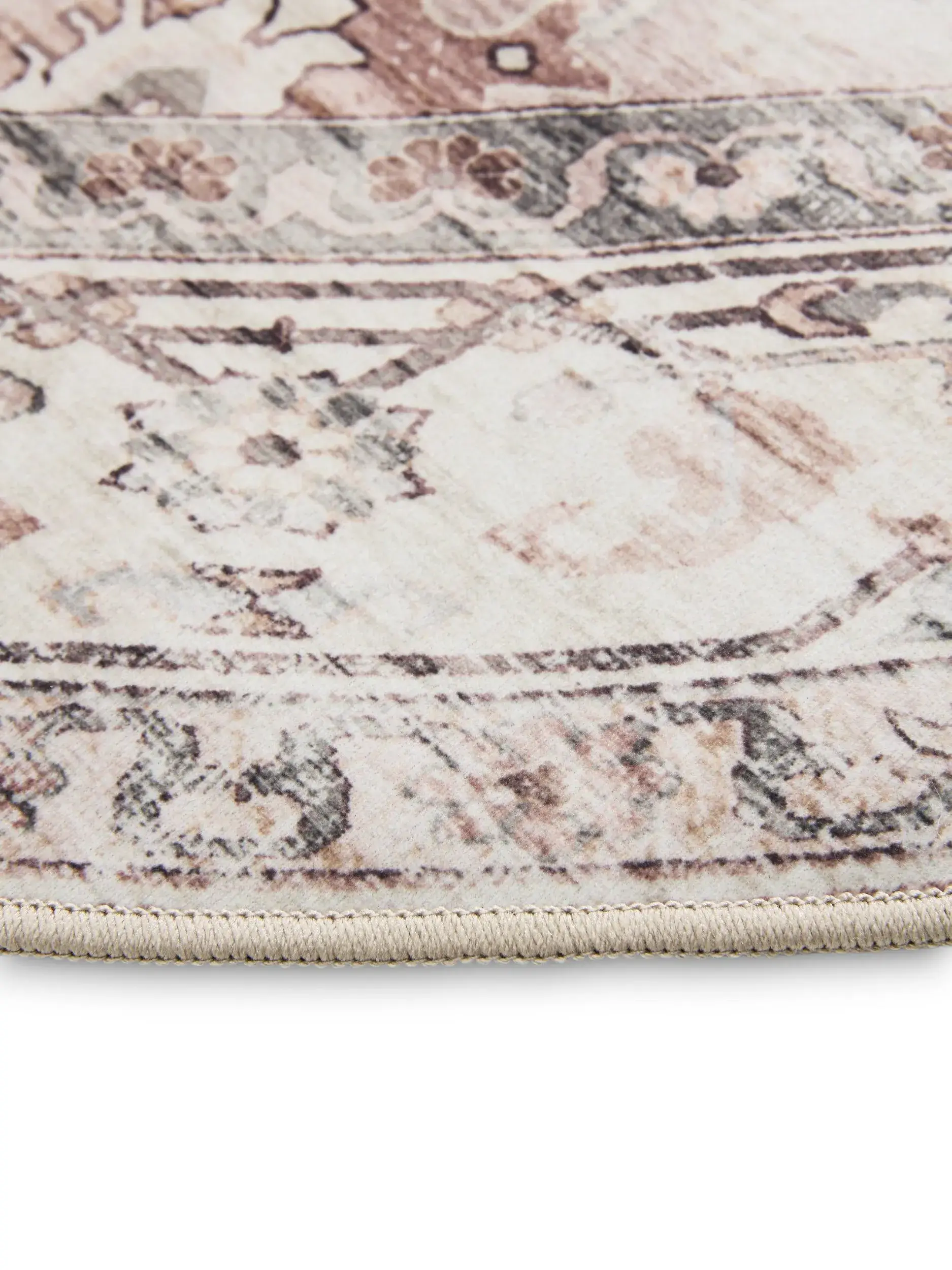 Rug made of 100% Polyester in Beige with a 100% Polyester high pile by benuta Basic