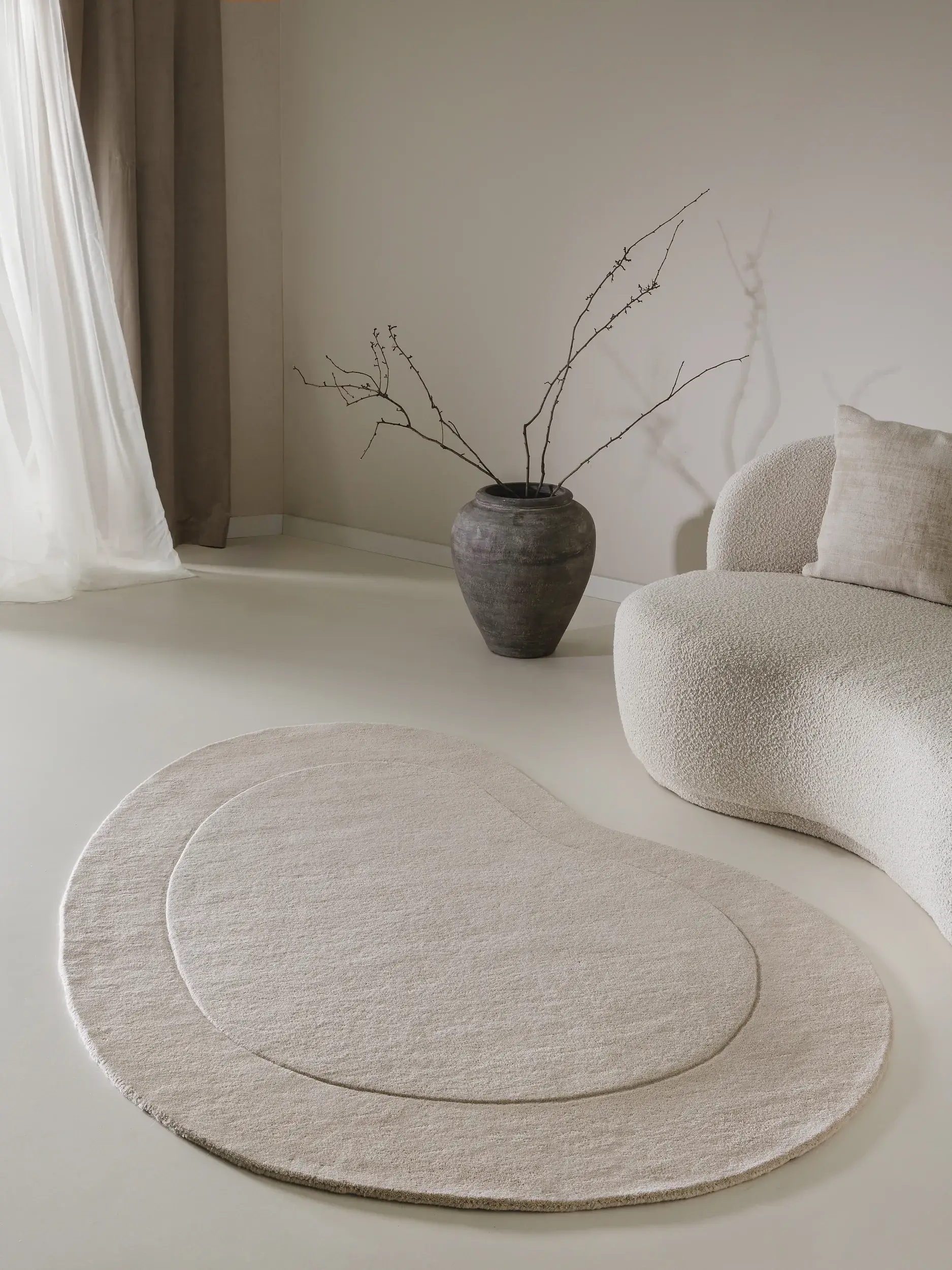 Alfombra de 100% Lana en Beige con un pelo de {{Placeholder_Pile Height}} de altura de benuta pure