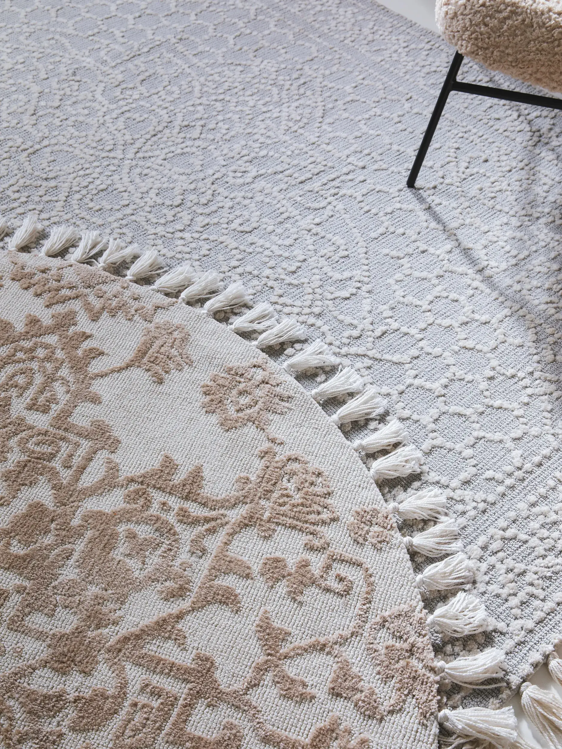Alfombra de 100% Poliéster (Microfibra) en Beige con un pelo de {{Placeholder_Pile Height}} de altura de benuta nest