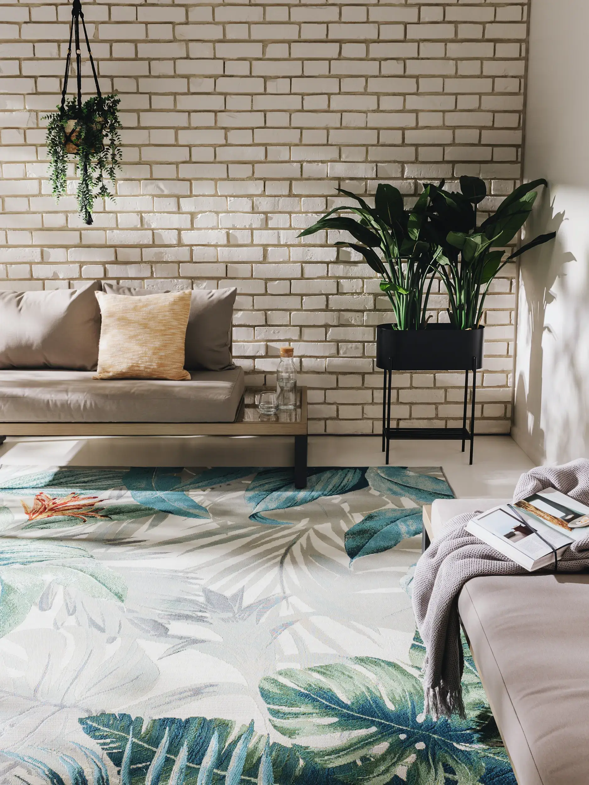 Tapis en 76% Polypropylène, 23% Polyester, 1% Latex en Multicouleur avec une pile de 76% Polypropylène, 23% Polyester, 1% Latex de hauteur de benuta nest