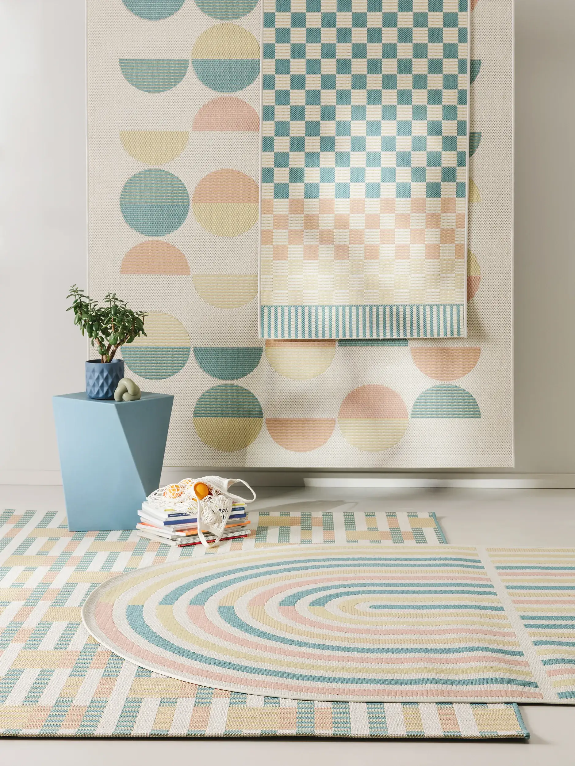 Teppich aus 100% Polypropylen in Multicolor mit 100% Polypropylen hohem Flor von benuta Pop