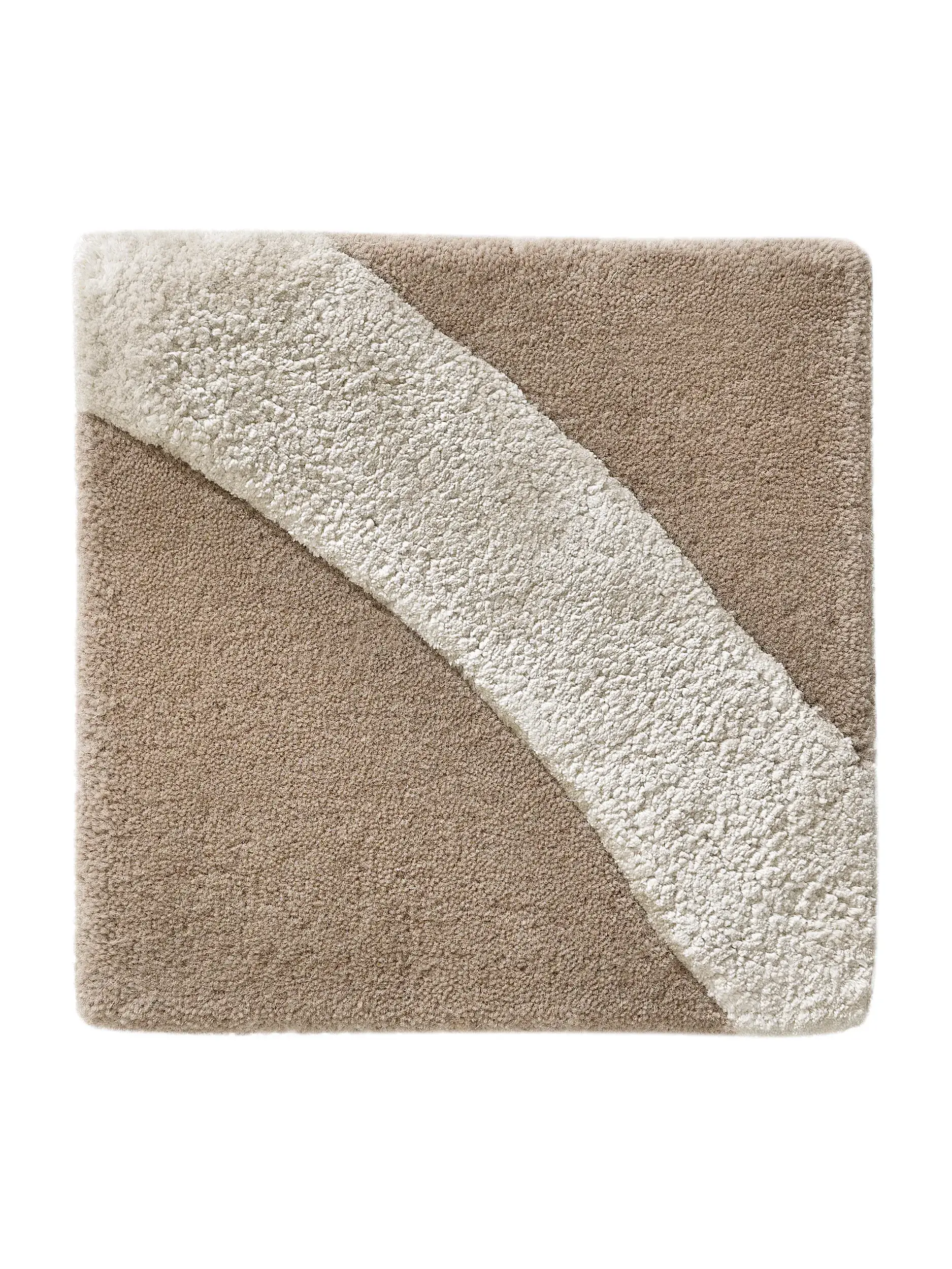 Tapis en 65% Laine, 35% Lyocell (Tencel™) en Beige avec une pile de 65% Laine, 35% Lyocell (Tencel™) de hauteur de benuta Finest