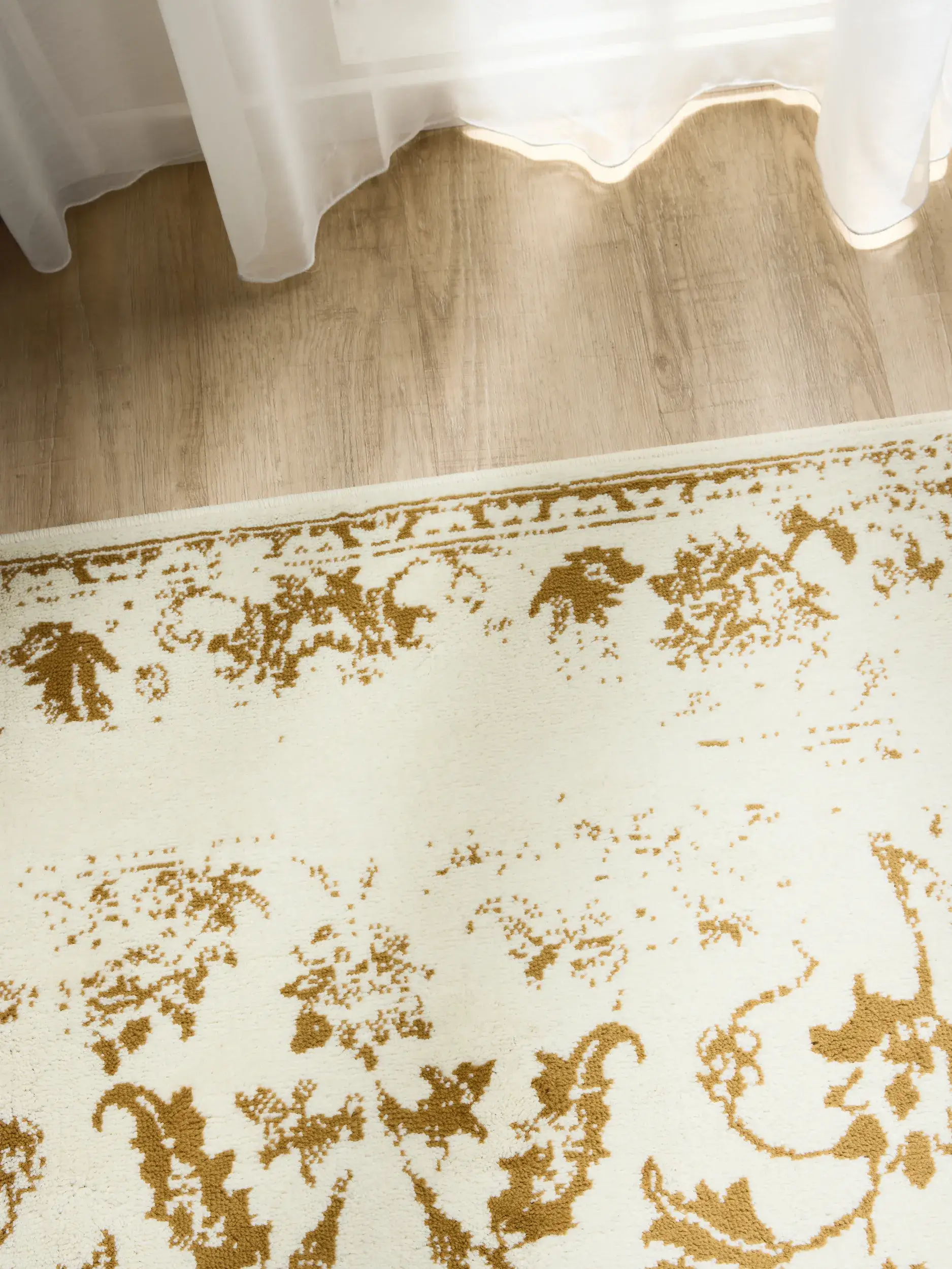 Rug made of 100% Polypropylen in Beige with a 100% Polypropylen high pile by benuta Basic