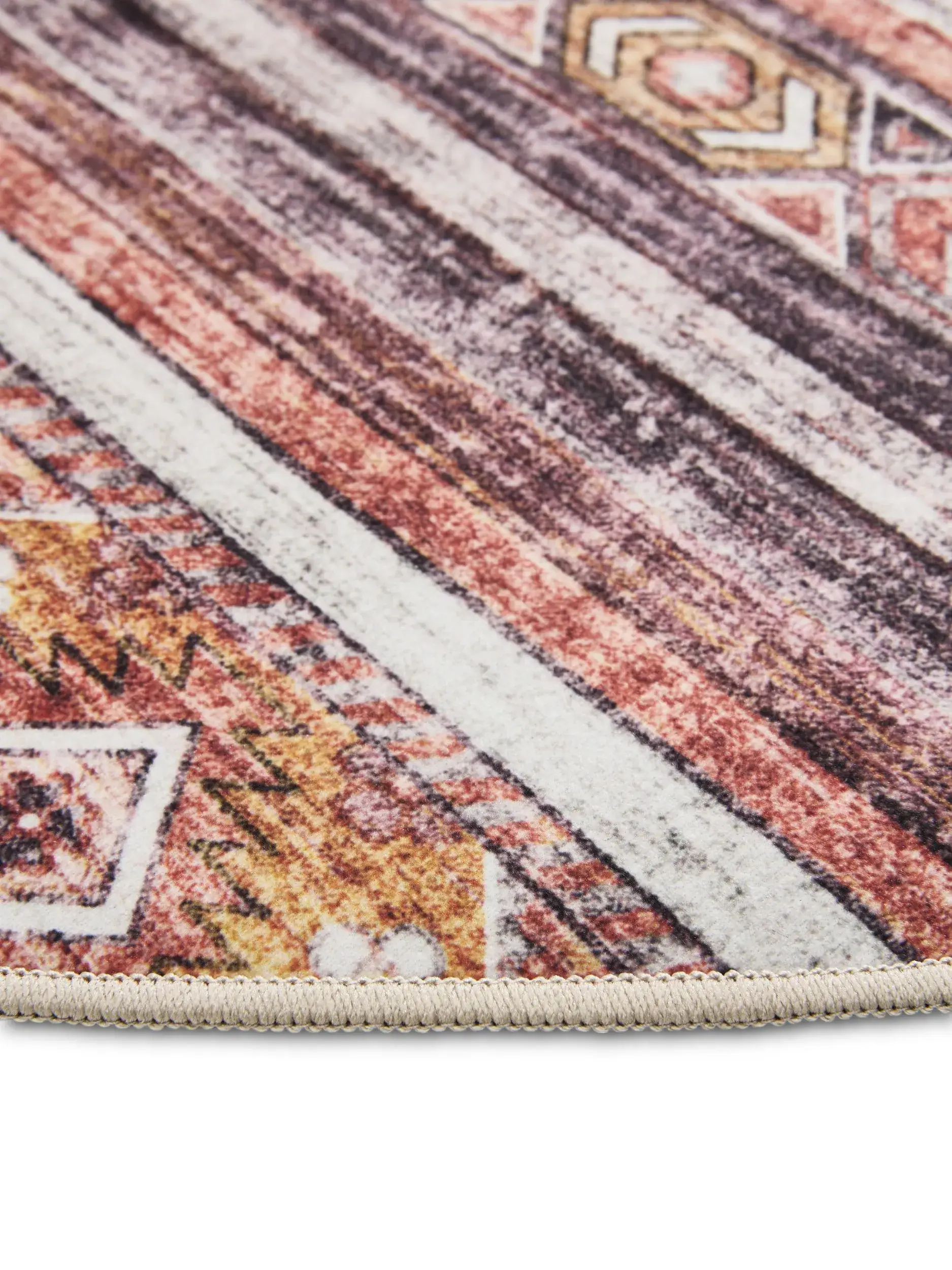 Rug made of 100% Polyester in Multicolour with a 100% Polyester high pile by benuta Basic