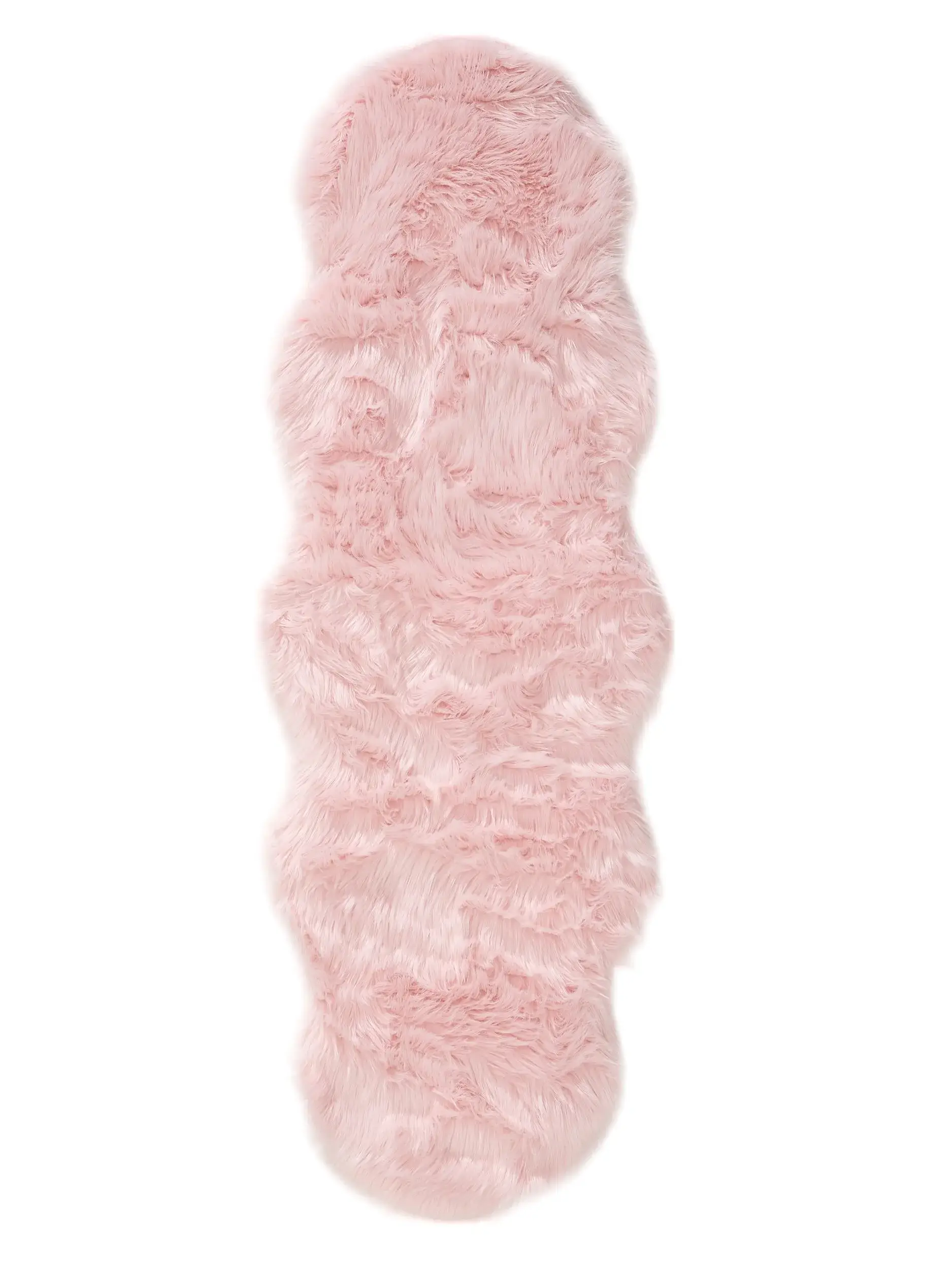 Matta av 70% Polyakryl, 30% Polyester i Rosa med 70% Polyakryl, 30% Polyester hög lugg från benuta POP