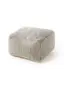 Pouf in lana fatto a mano Rocco Beige/Nero
