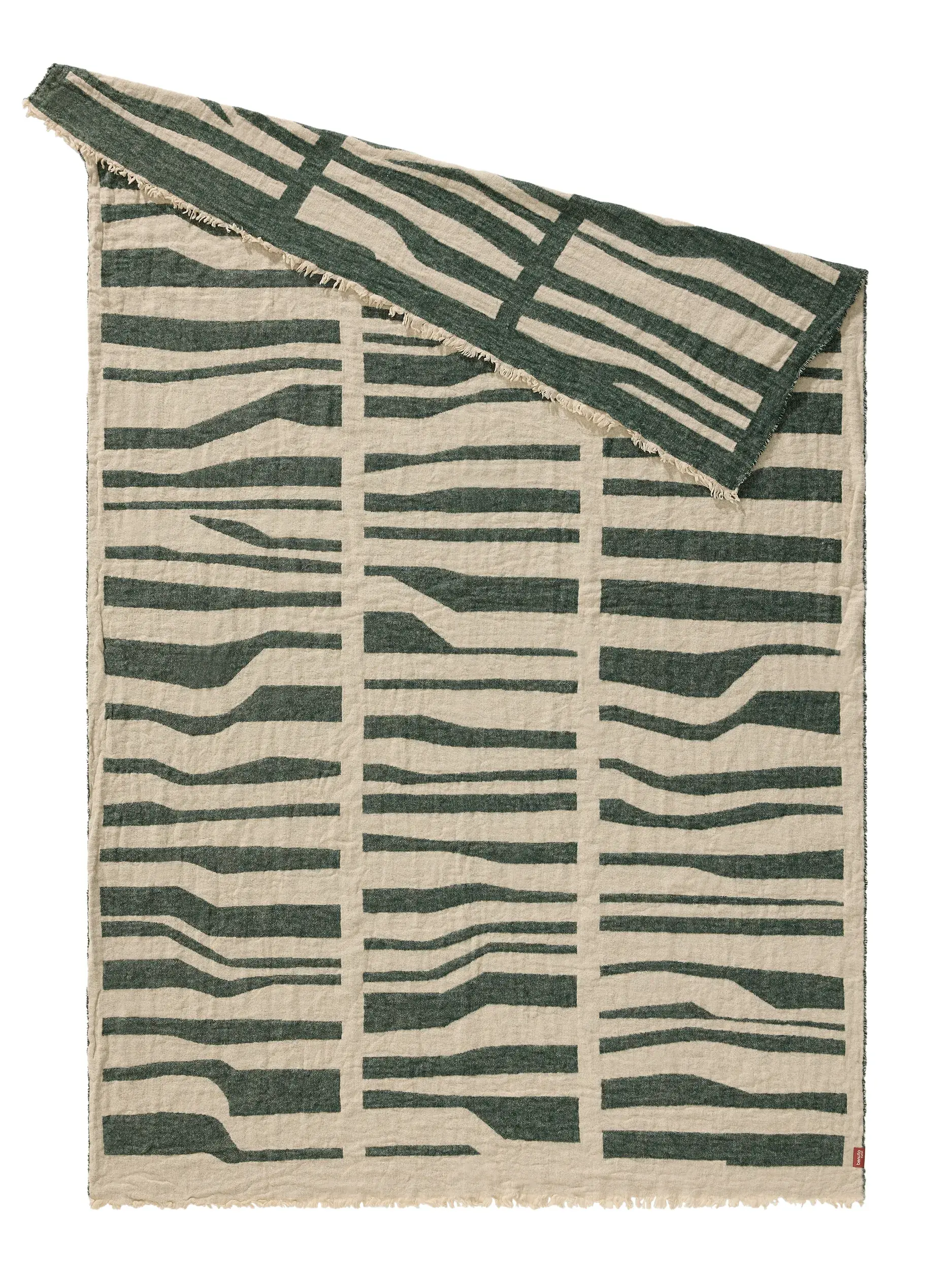 Tæppe Jana Cremehvid/Grøn fra benuta nest