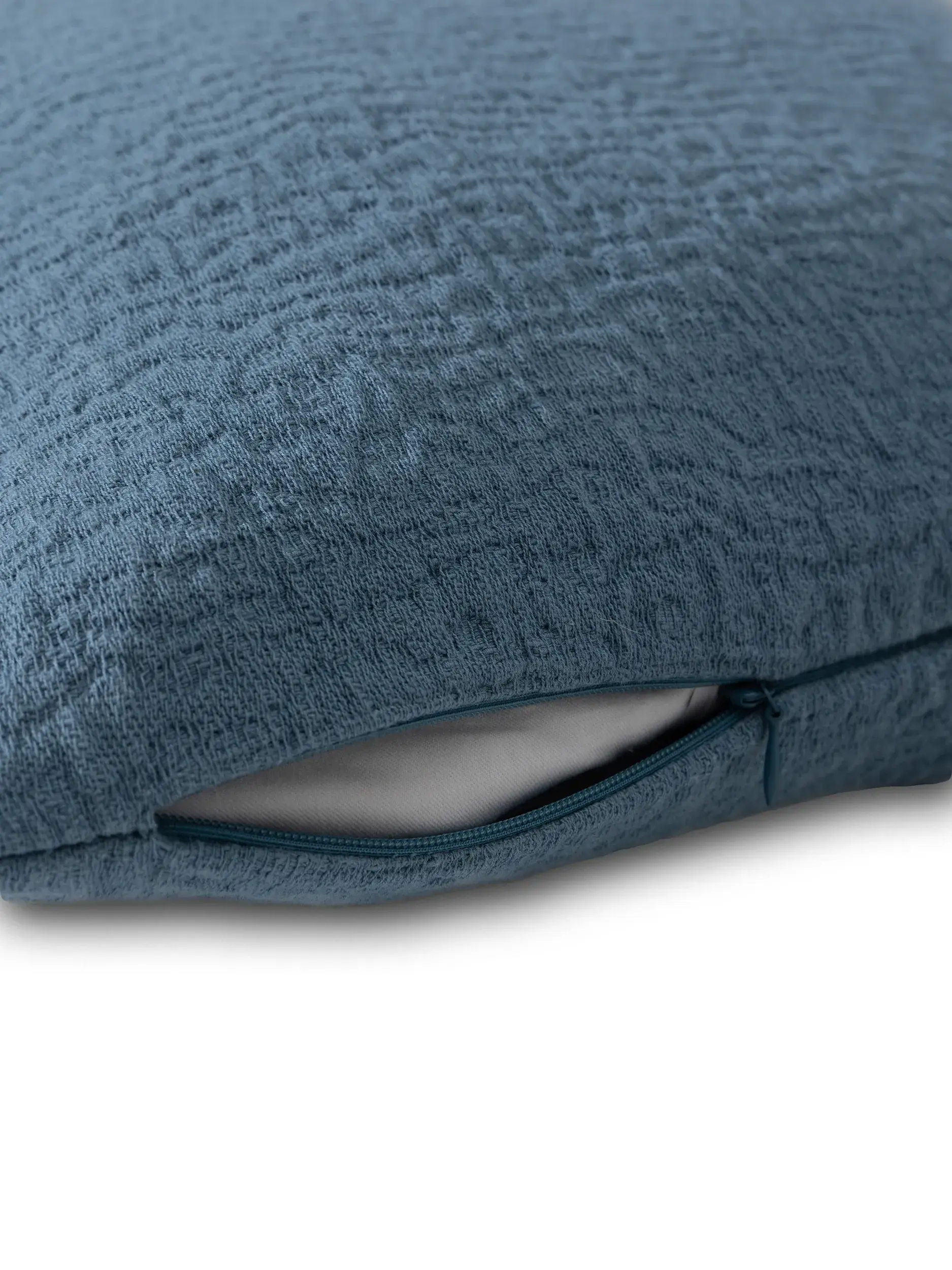 Kissenbezug Carmo Blau in Einfarbig design made of 100% Cotton by benuta