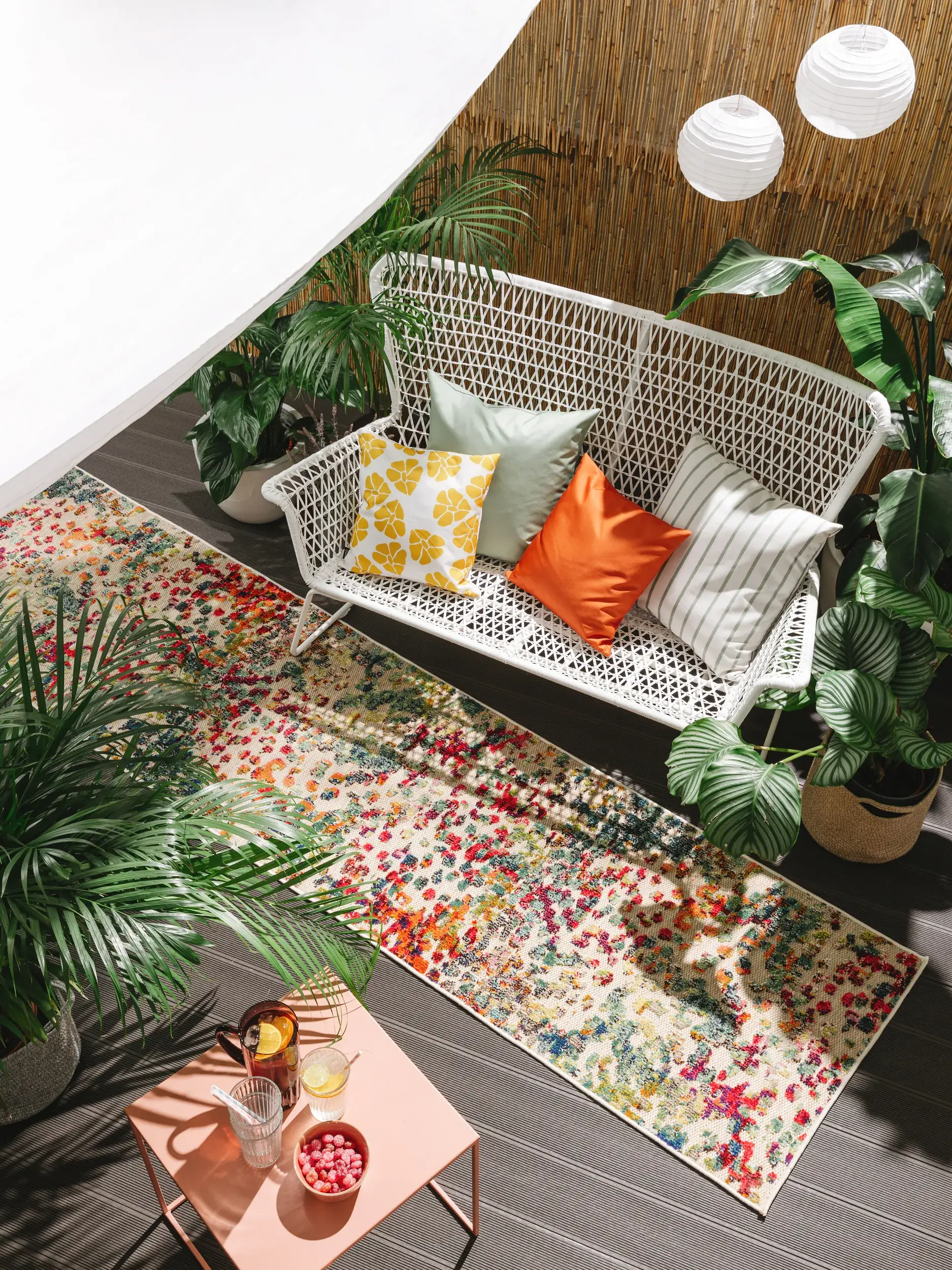 Rug made of 100% Polypropylen in Multicolour with a 100% Polypropylen high pile by benuta Nest