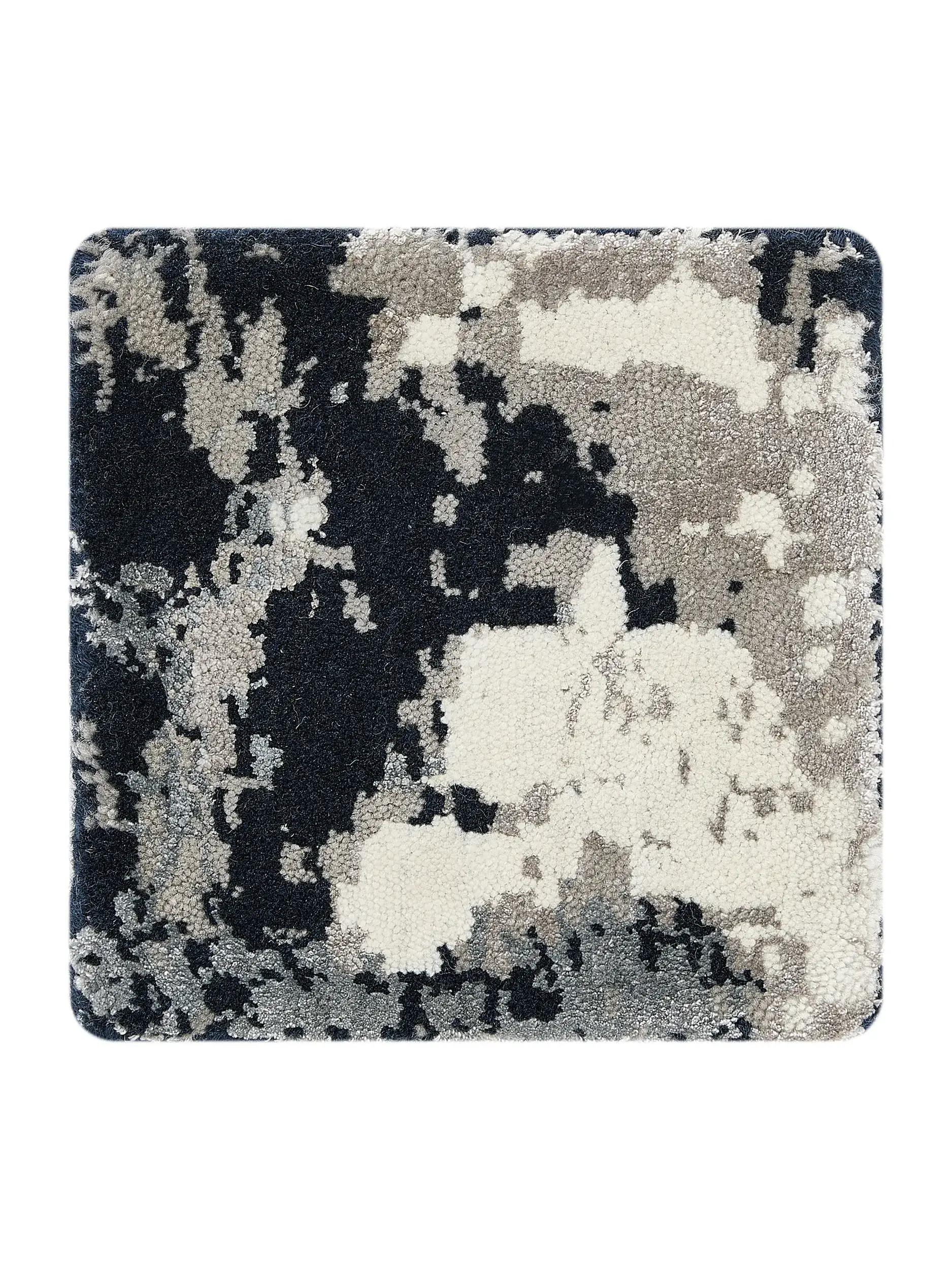 Teppich Munira aus 55% Viskos, 45% Ull in Blå von benuta Finest