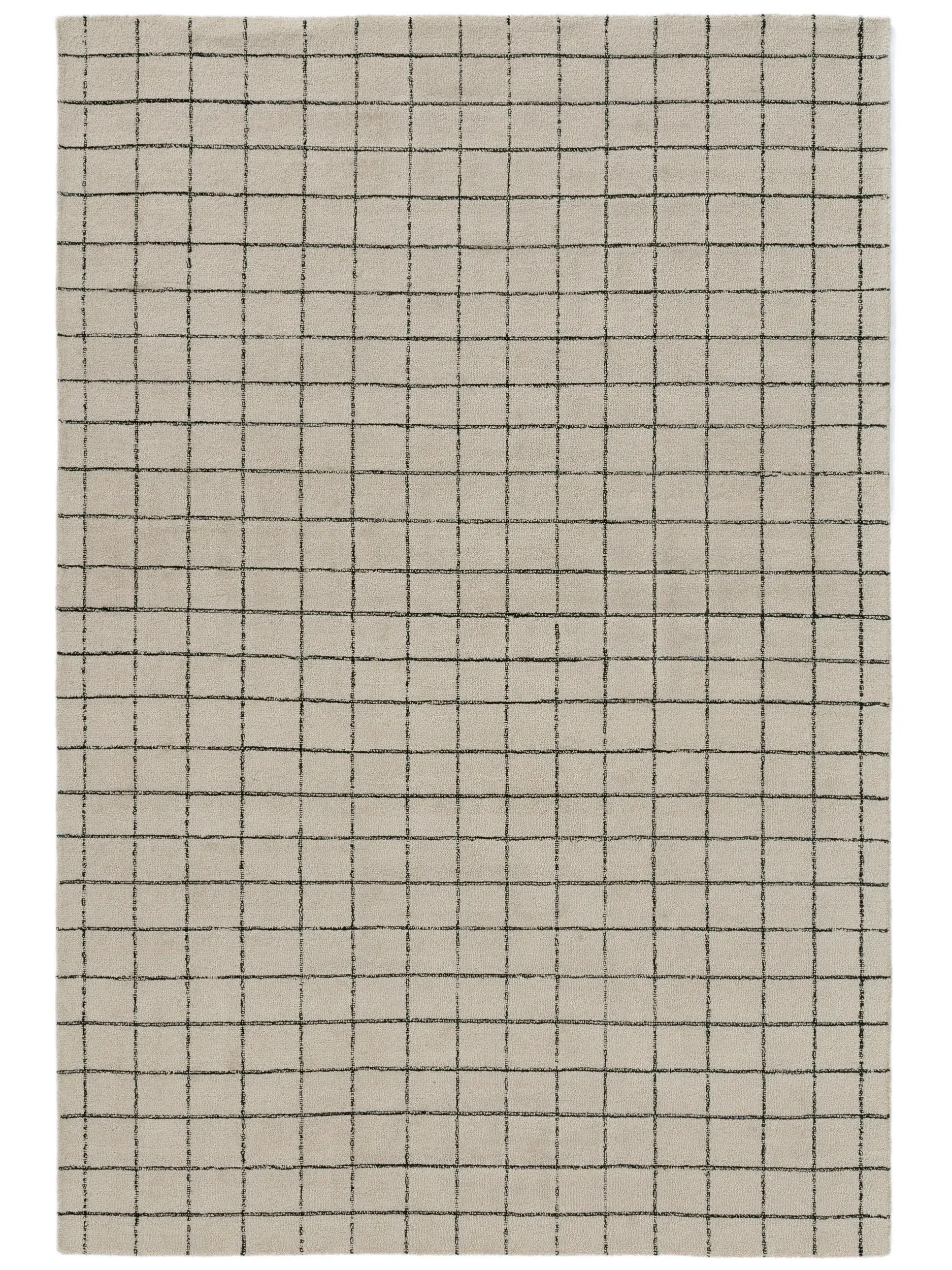 Wollteppich Grid Taupe von 