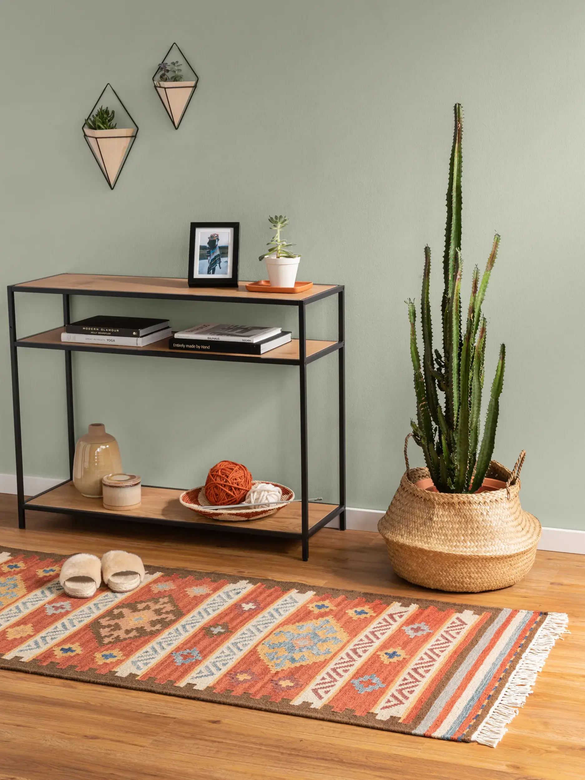Teppich aus 90% Wolle, 10% Baumwolle in Multicolor mit 90% Wolle, 10% Baumwolle hohem Flor von benuta Pure