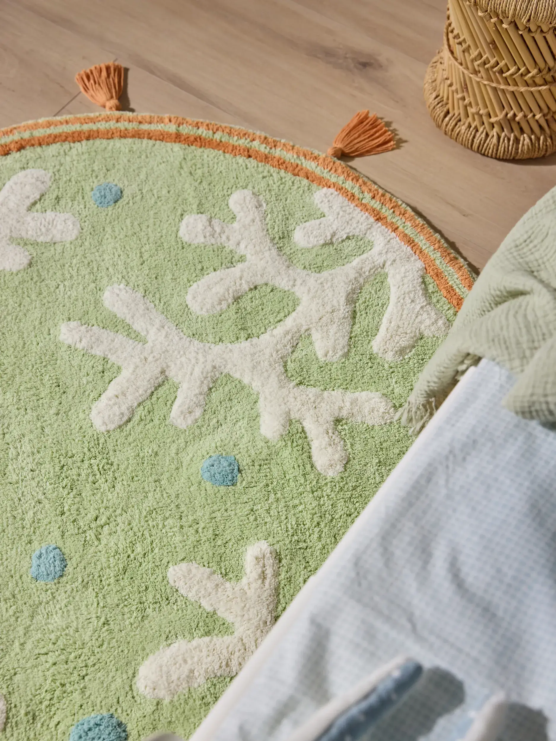Teppich Marine aus 100% Recycelte Baumwolle in Multicolor von Lytte