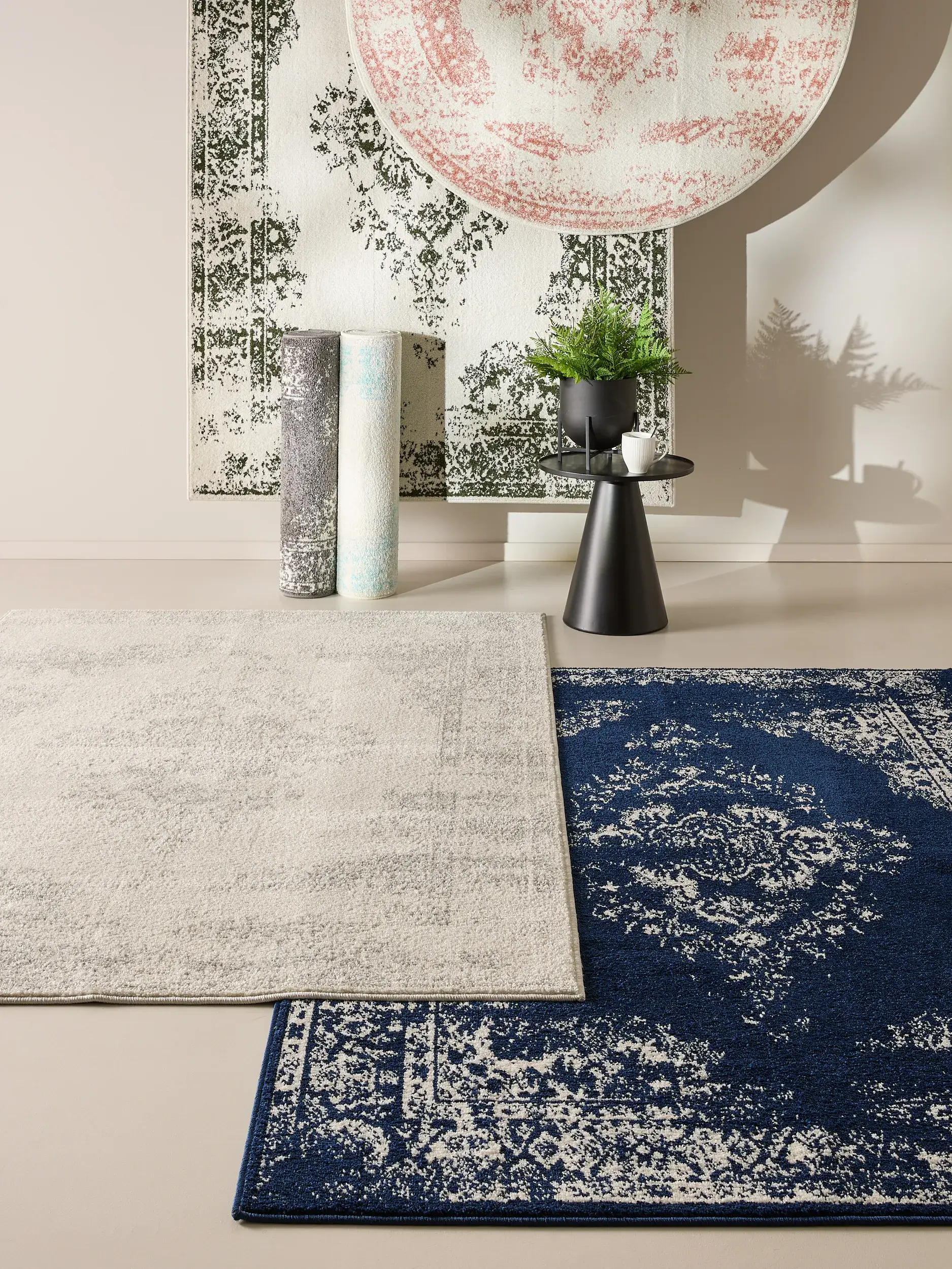 Teppe av 100% Polypropylen i Beige med 100% Polypropylen høy lugg fra benuta Basic