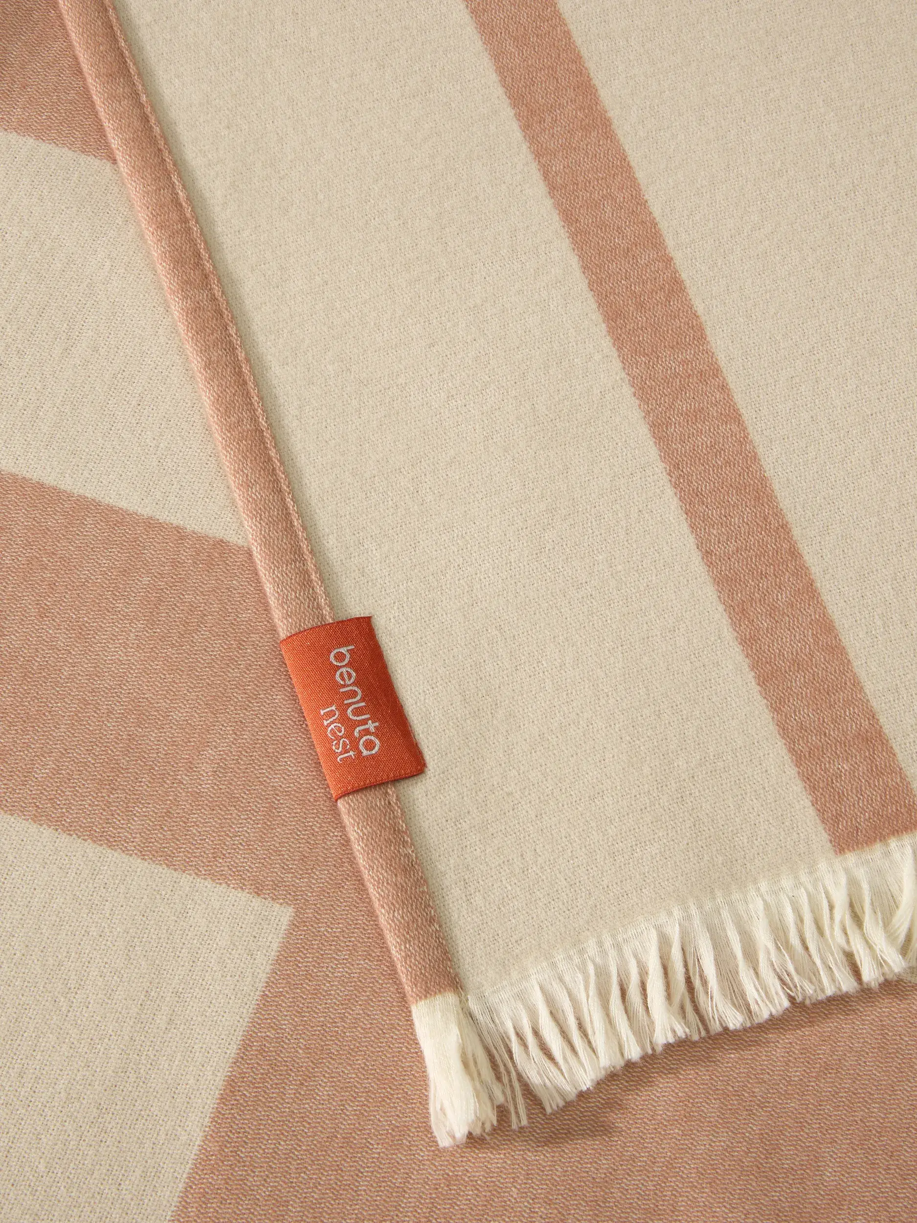 Cotton Blanket Reed Brown by benuta Nest