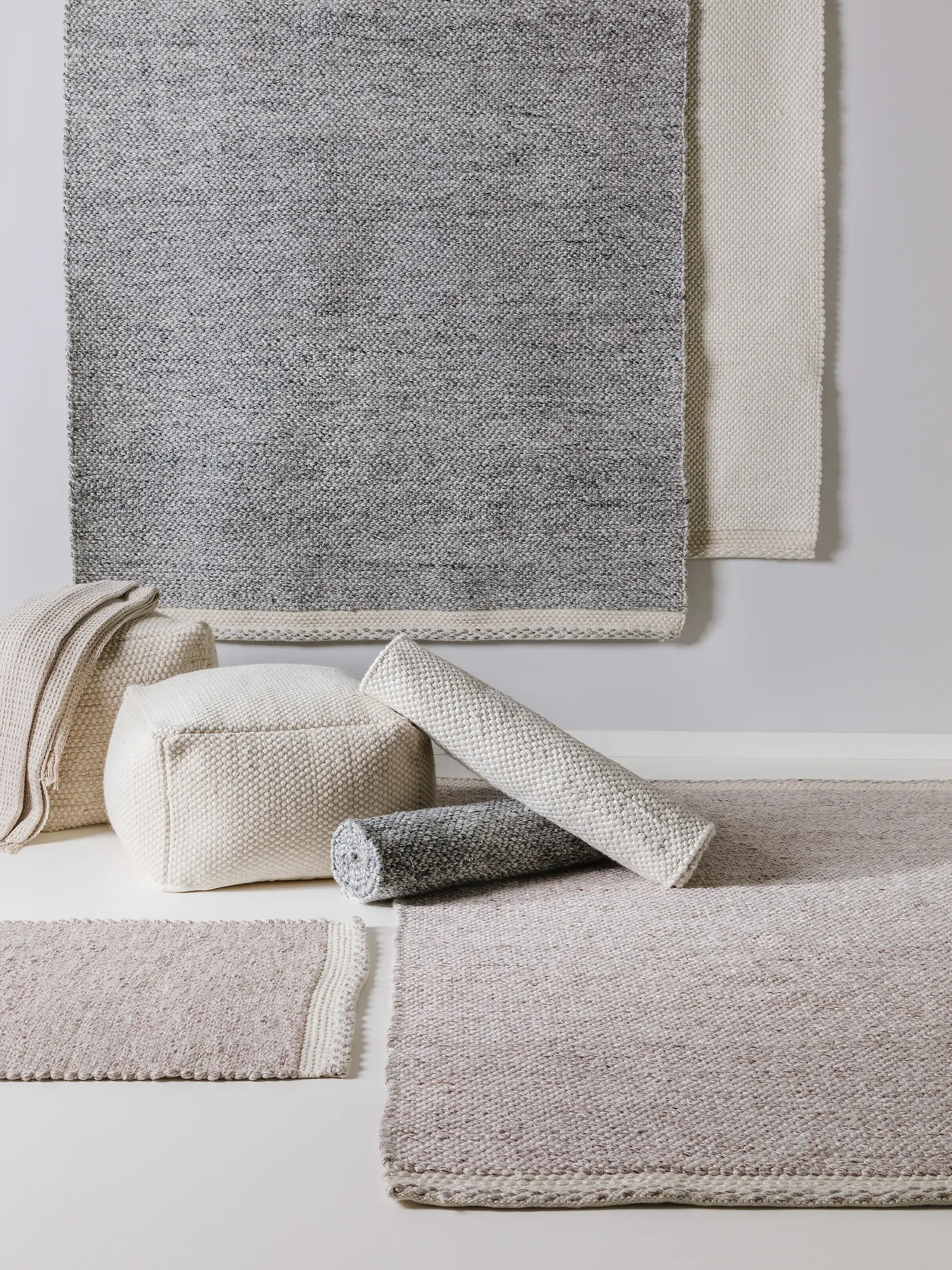 Rug made of 100% Polyester (recyceltes PET) in Beige with a 100% Polyester (recyceltes PET) high pile by benuta Pure