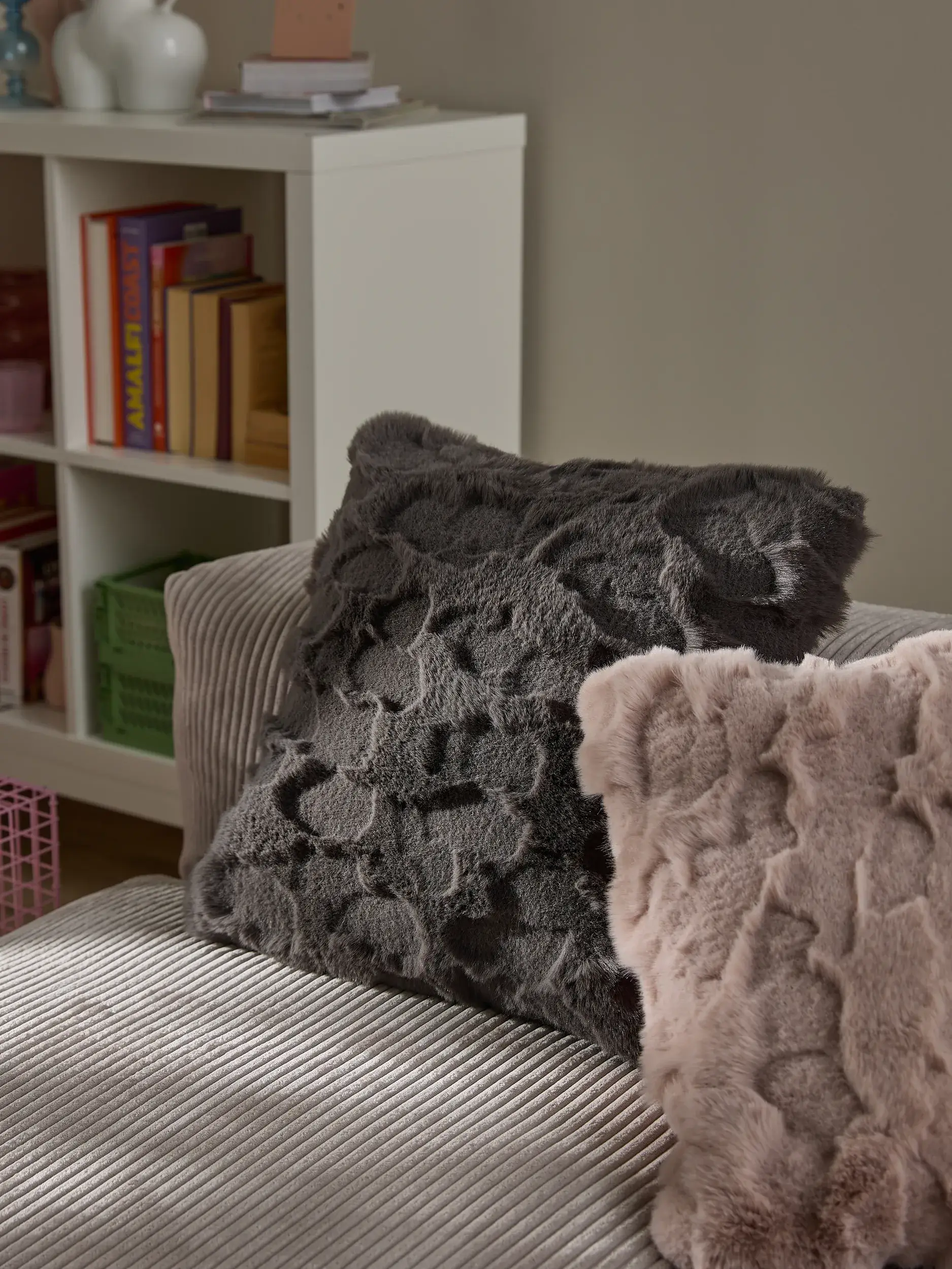 Copricuscino Immy Antracite in Designanimale-ontwerp van 100% Poliestere door benuta POP