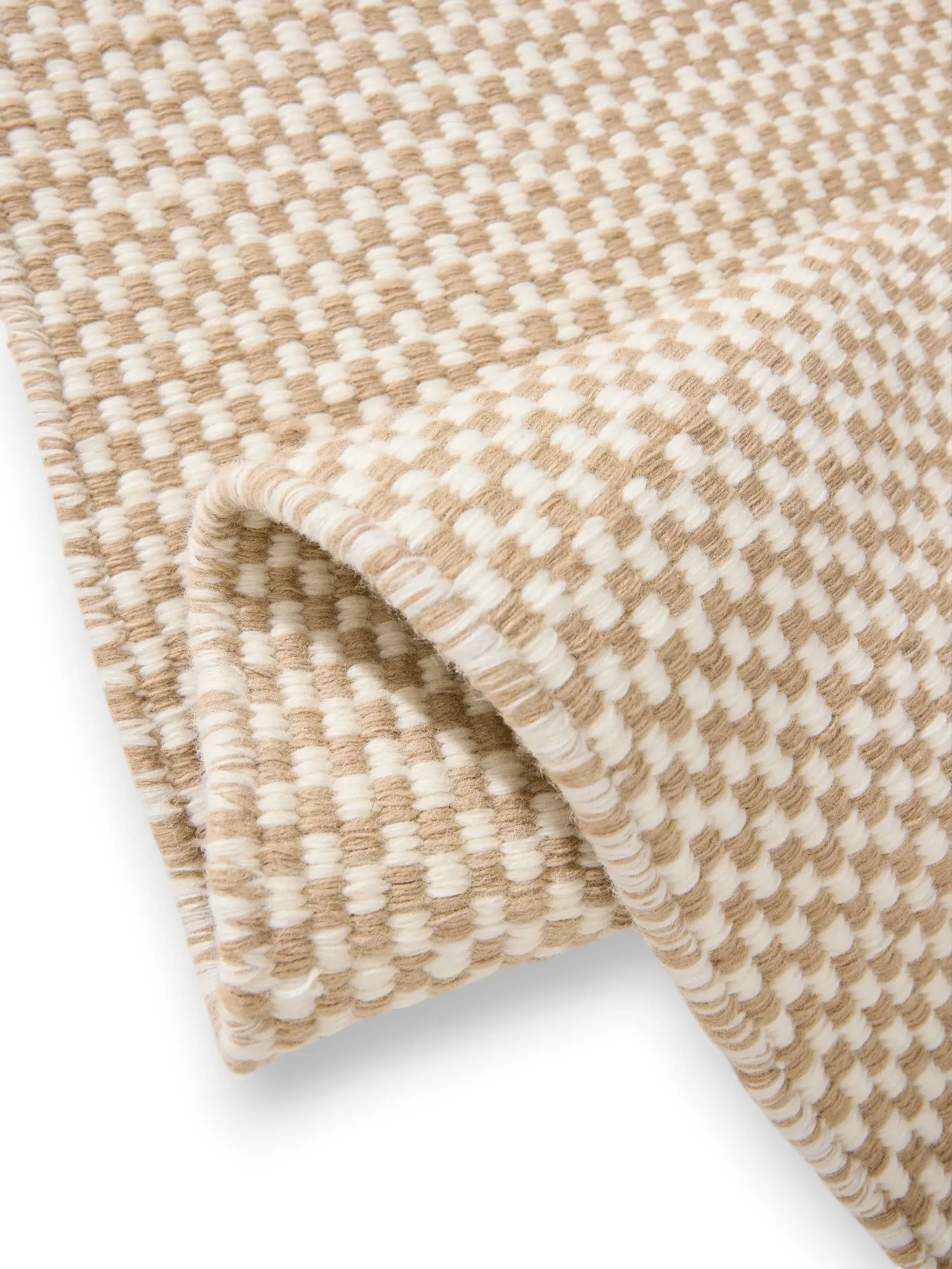 Teppich aus 100% Wolle (aus Neuseeland) in Beige mit 100% Wolle (aus Neuseeland) hohem Flor von benuta Pure