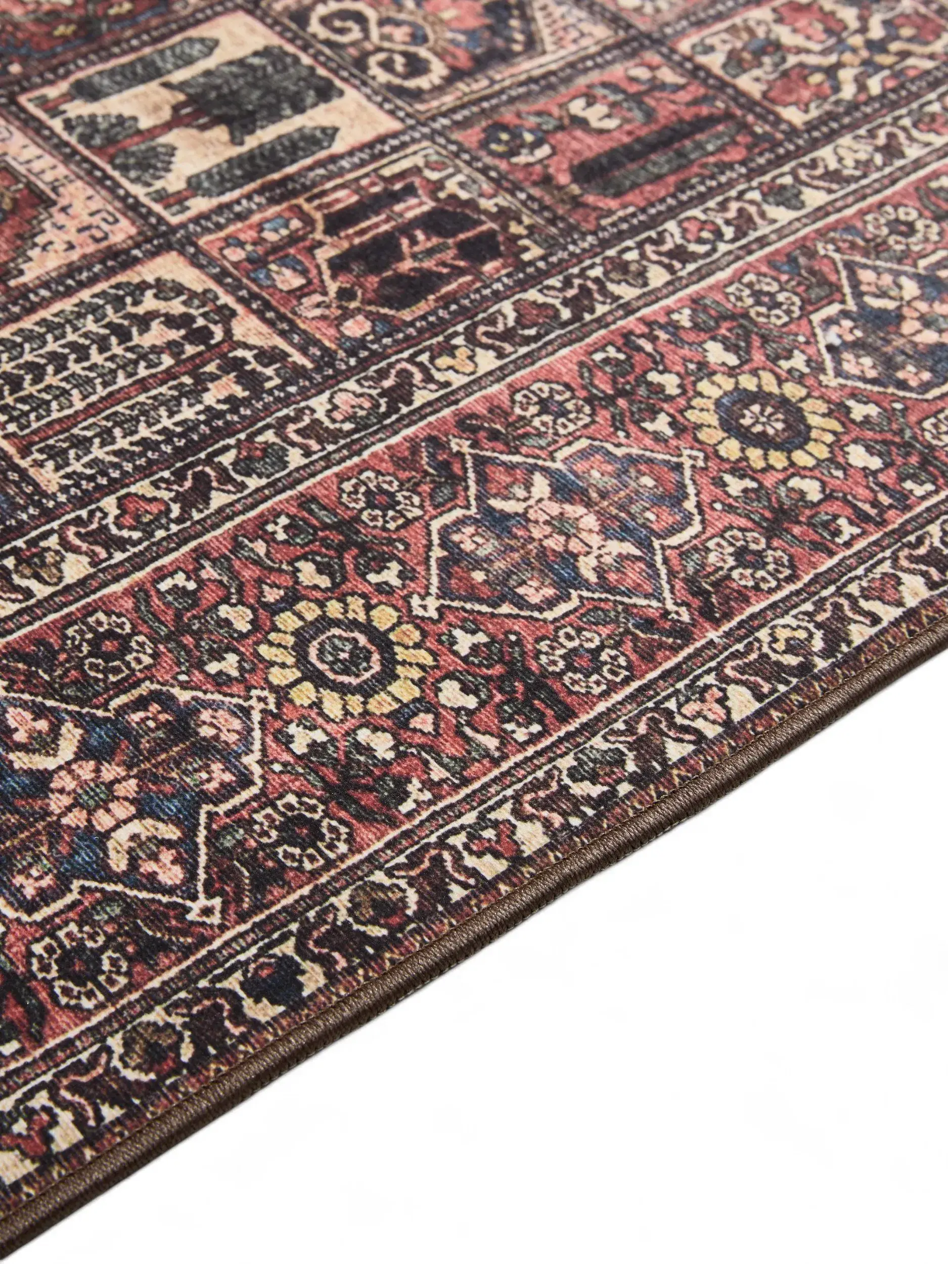 Rug made of 100% Polyester in Multicolour with a 100% Polyester high pile by benuta Basic