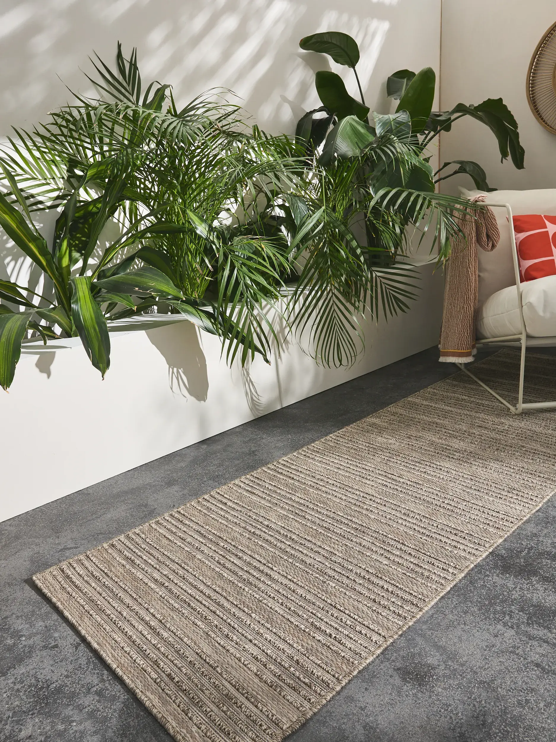 Rug made of 100% Polypropylen in Beige with a 100% Polypropylen high pile by benuta Nest