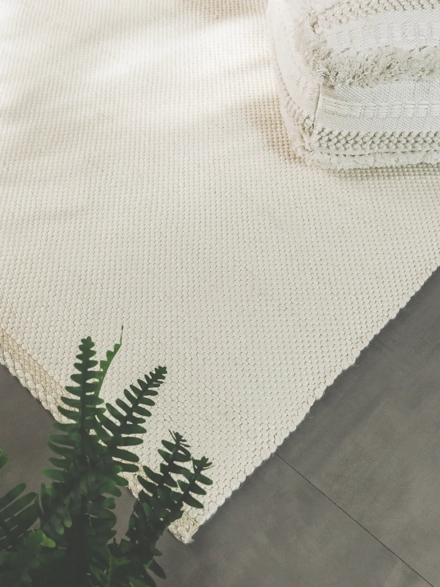 Rug made of 100% Polyester (recyceltes PET) in Beige with a 100% Polyester (recyceltes PET) high pile by benuta Pure