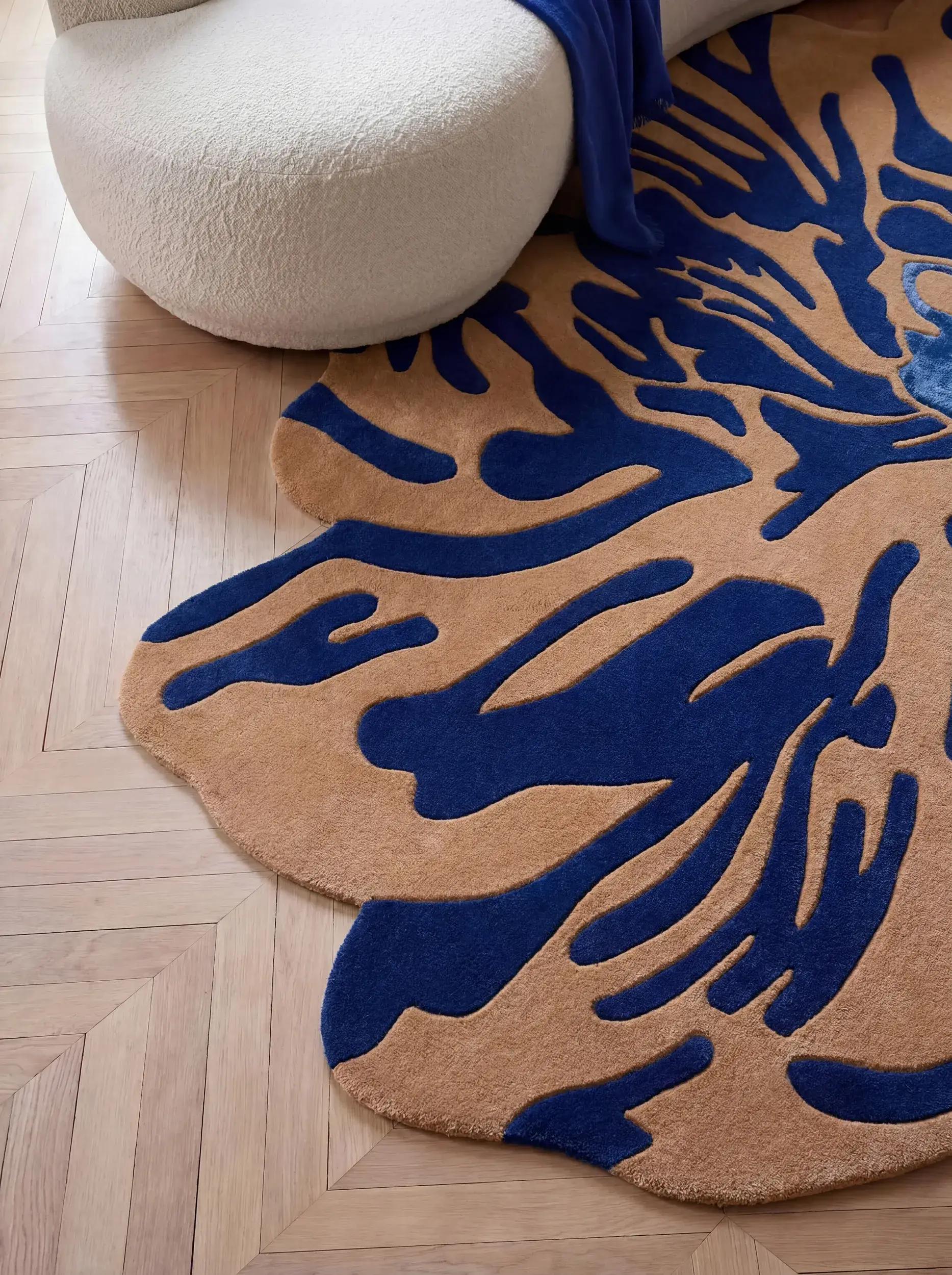 Tapis Lilya en 98% Laine (50% de Nouvelle-Zélande), 2% Lyocell (TENCEL™) en  de benuta Finest