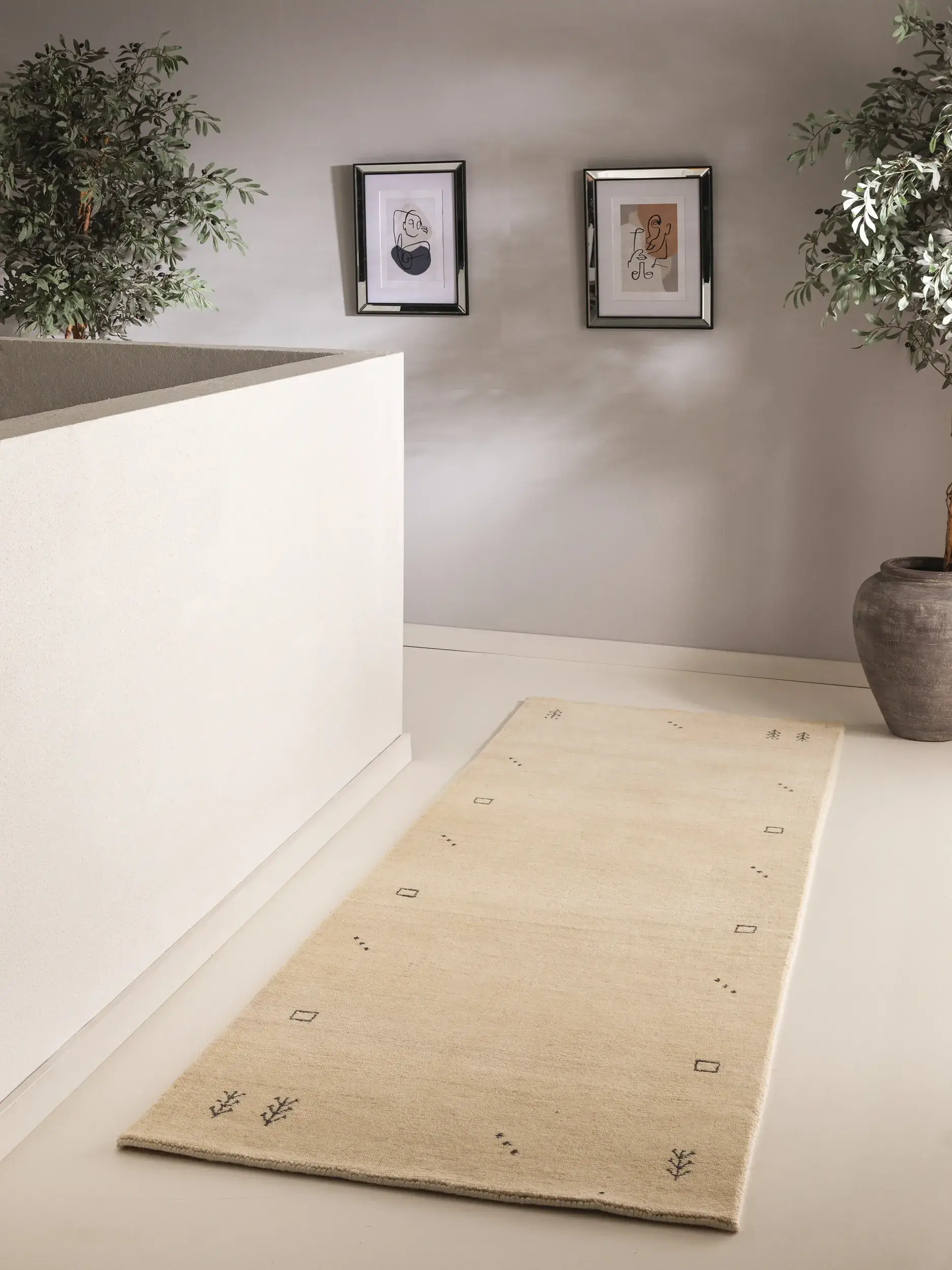 Matto 100% Wollea värissä Beige 100% Wolle korkealla nukalla merkiltä benuta Nest