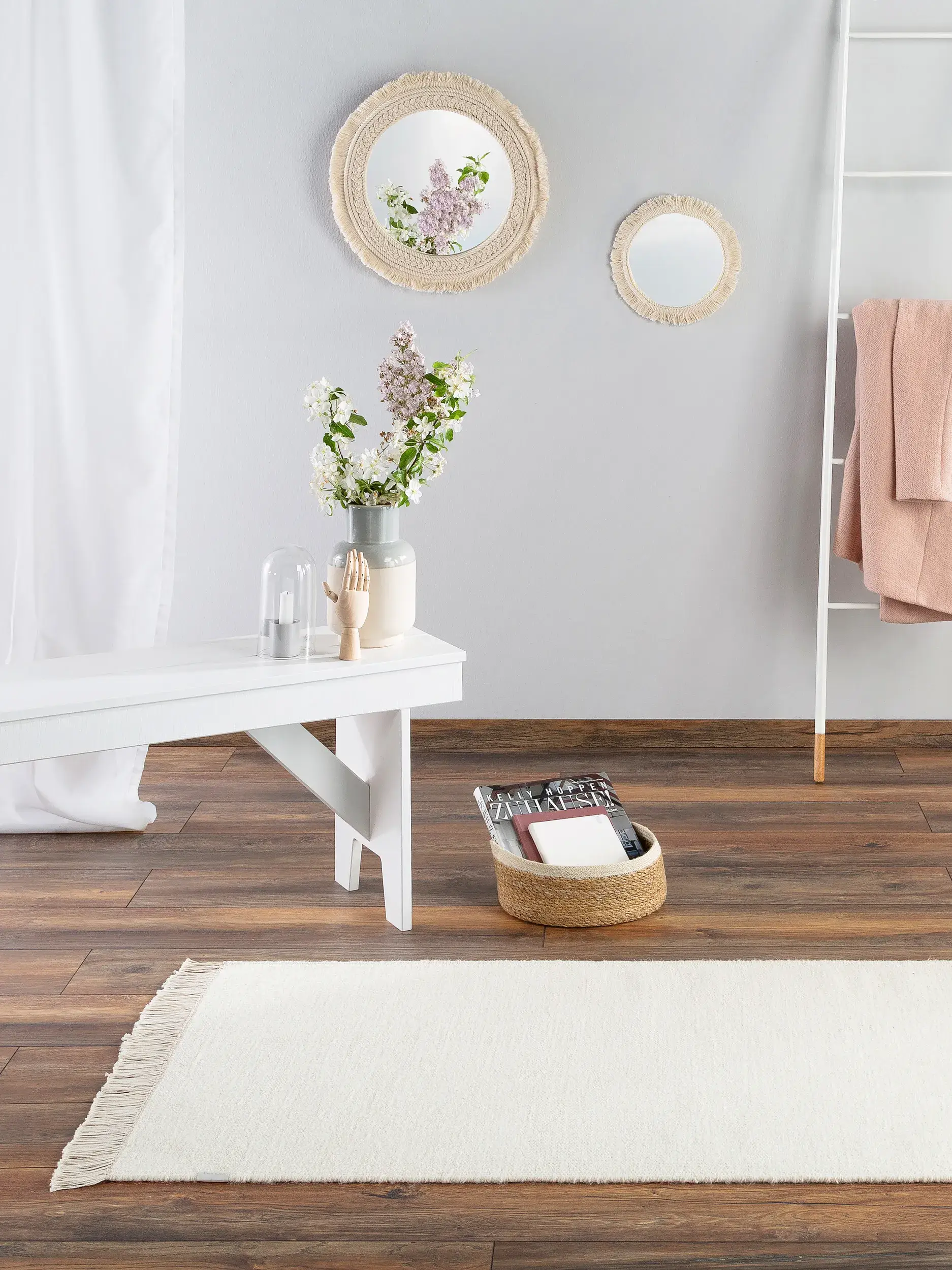 Rug made of 80% Wolle, 20% Baumwolle in Beige with a 80% Wolle, 20% Baumwolle high pile by benuta