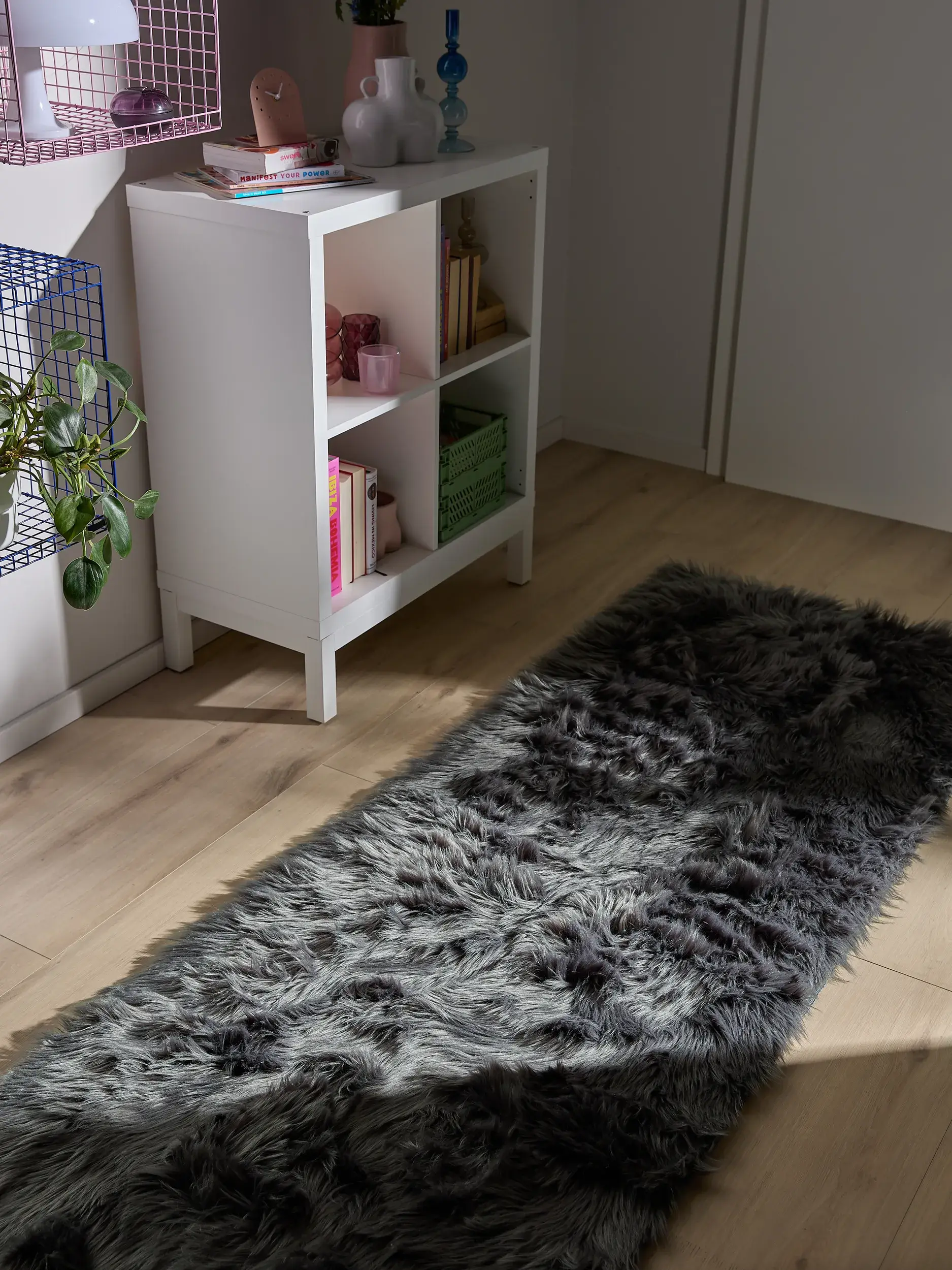 Hoogpolig Vloerkleed Wasbaar Nanuk Antraciet van 