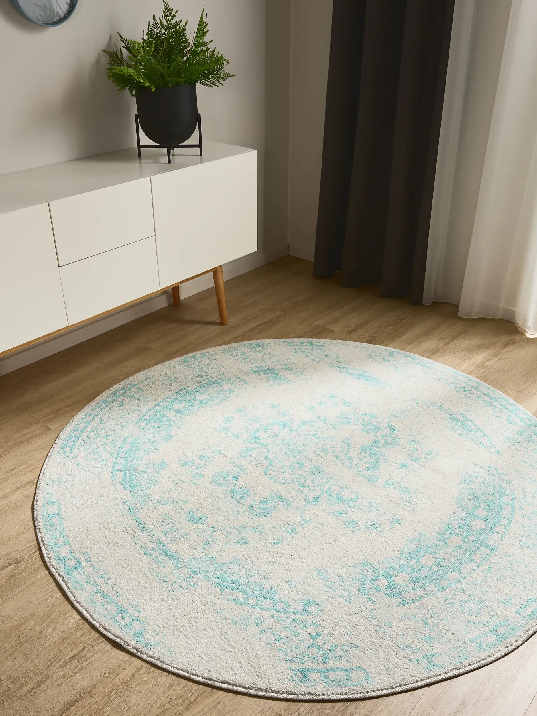 Rug made of 100% Polypropylen in Beige with a 100% Polypropylen high pile by benuta Basic
