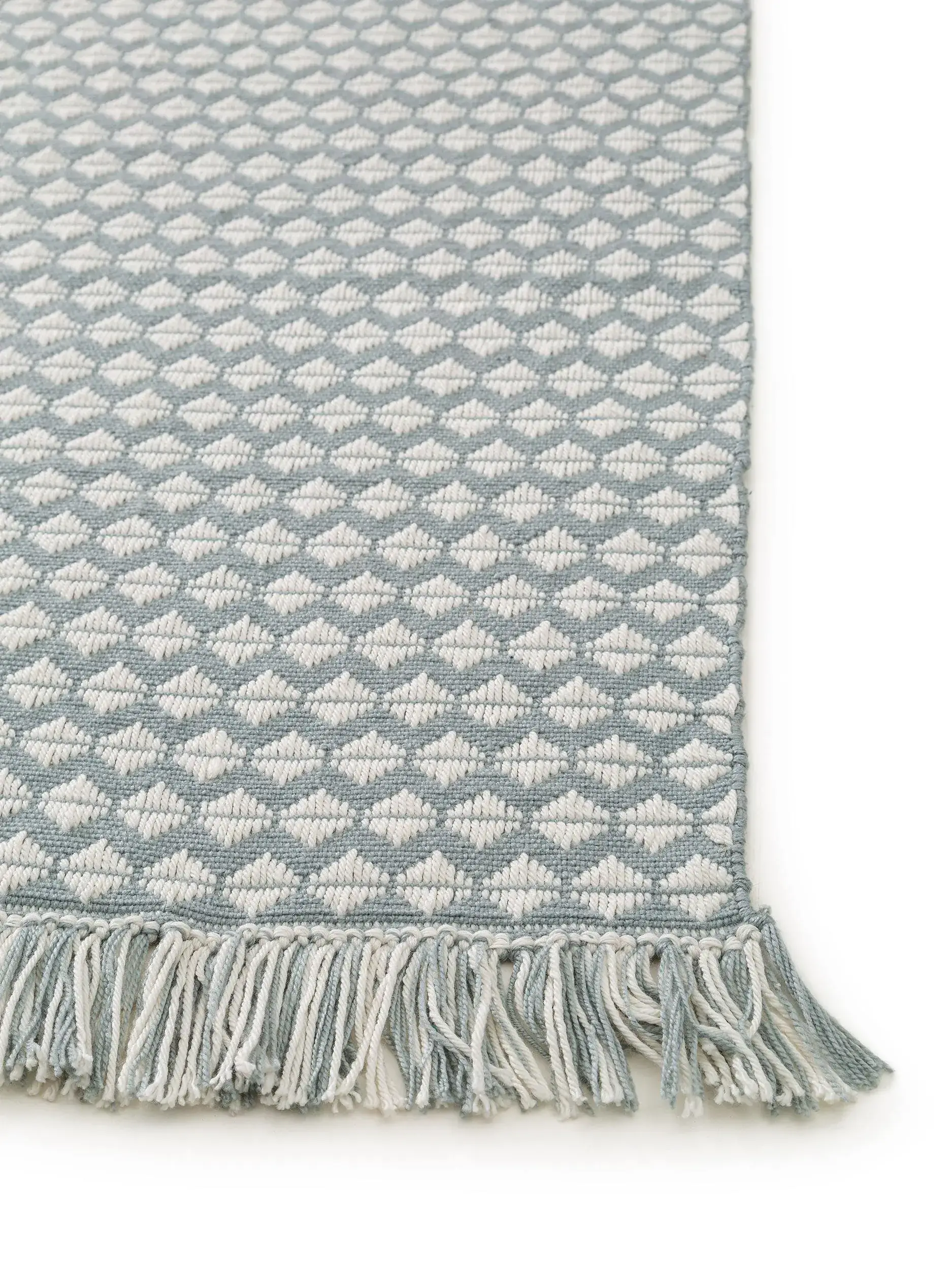 Tapijt van 100% Polyester (gerecycled PET) in Blauw met een 100% Polyester (gerecycled PET) hoge pool van benuta pure