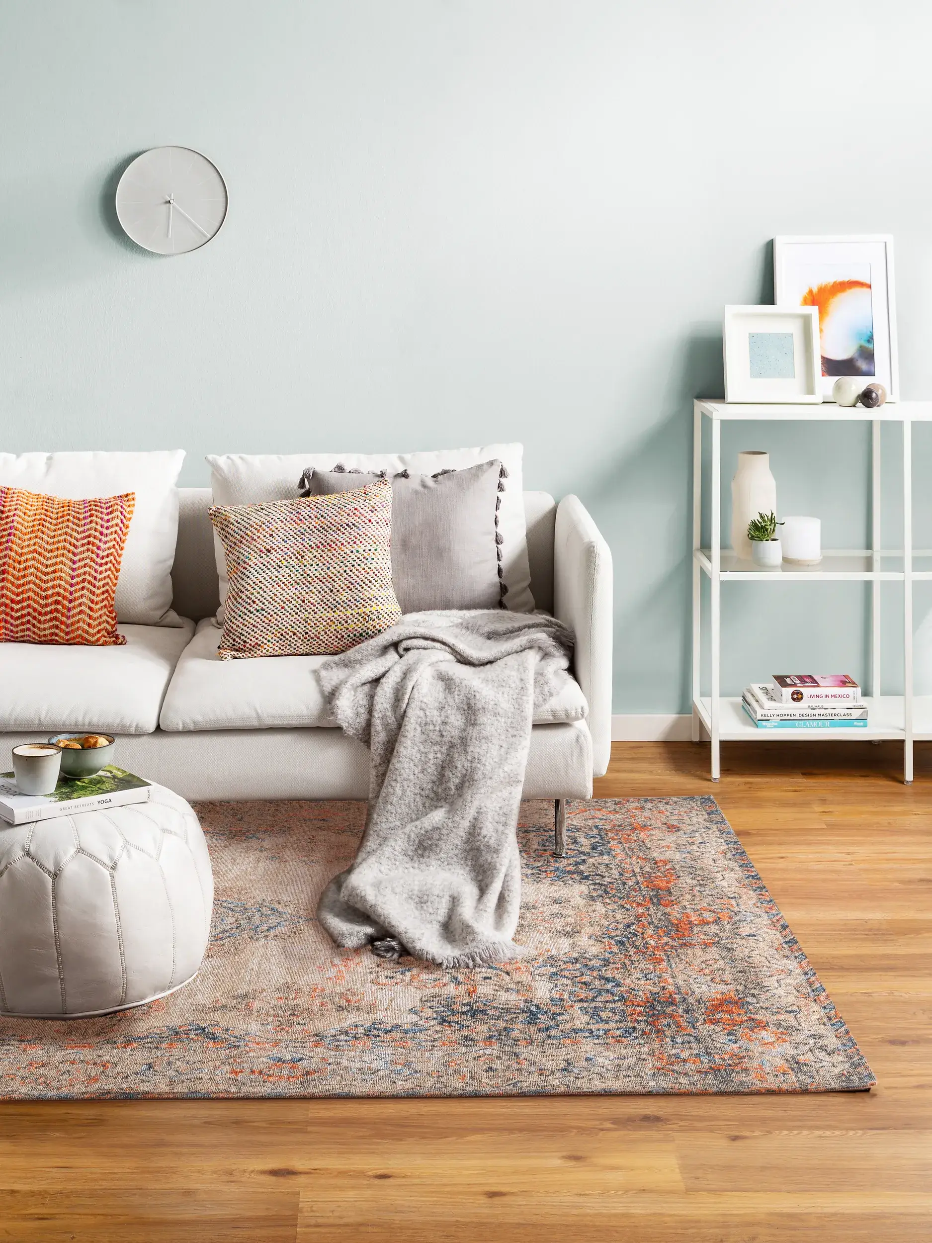 Tappeto di 79% Poliestere, 20% Cotone, 1% Lattice in Multicolor con pelo alto 79% Poliestere, 20% Cotone, 1% Lattice da benuta POP