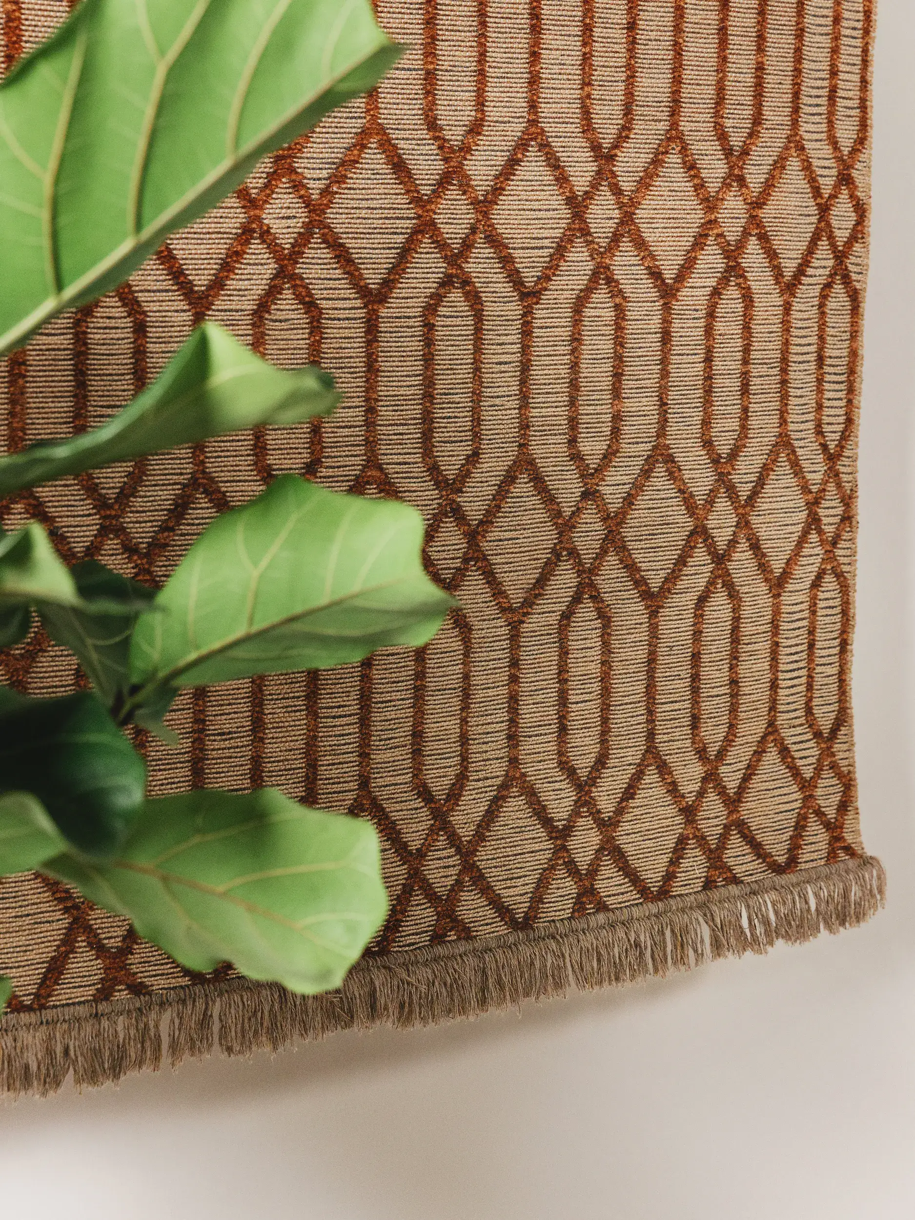 Tapijt van 55% Katoen (gerecycled), 30% Jute, 15% Polyester in Beige met een 55% Katoen (gerecycled), 30% Jute, 15% Polyester hoge pool van benuta pure
